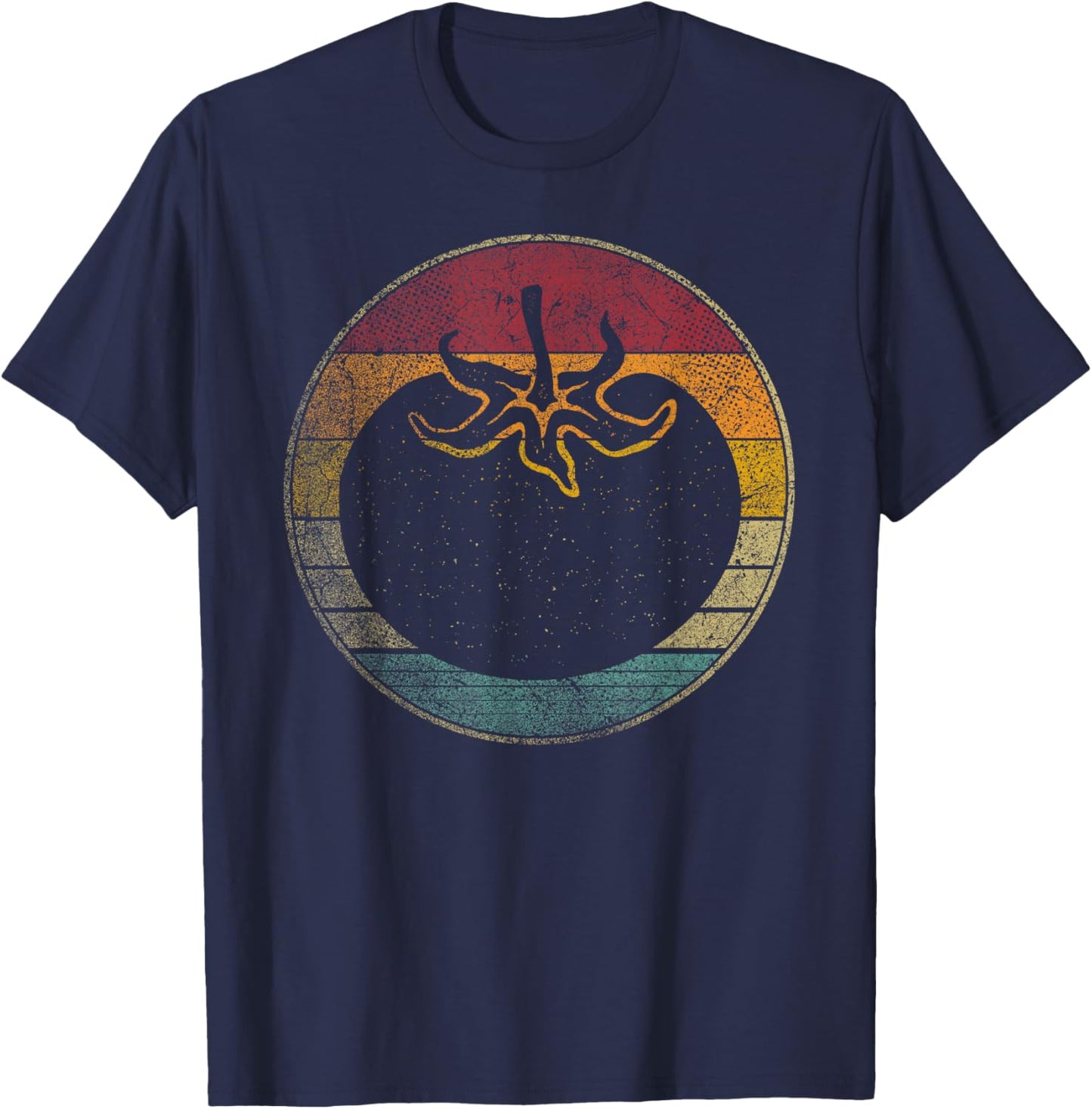 Tomato Food Cooking Chef Vintage Distressed Retro 70s Gift T-Shirt - T-Shirt | Navy