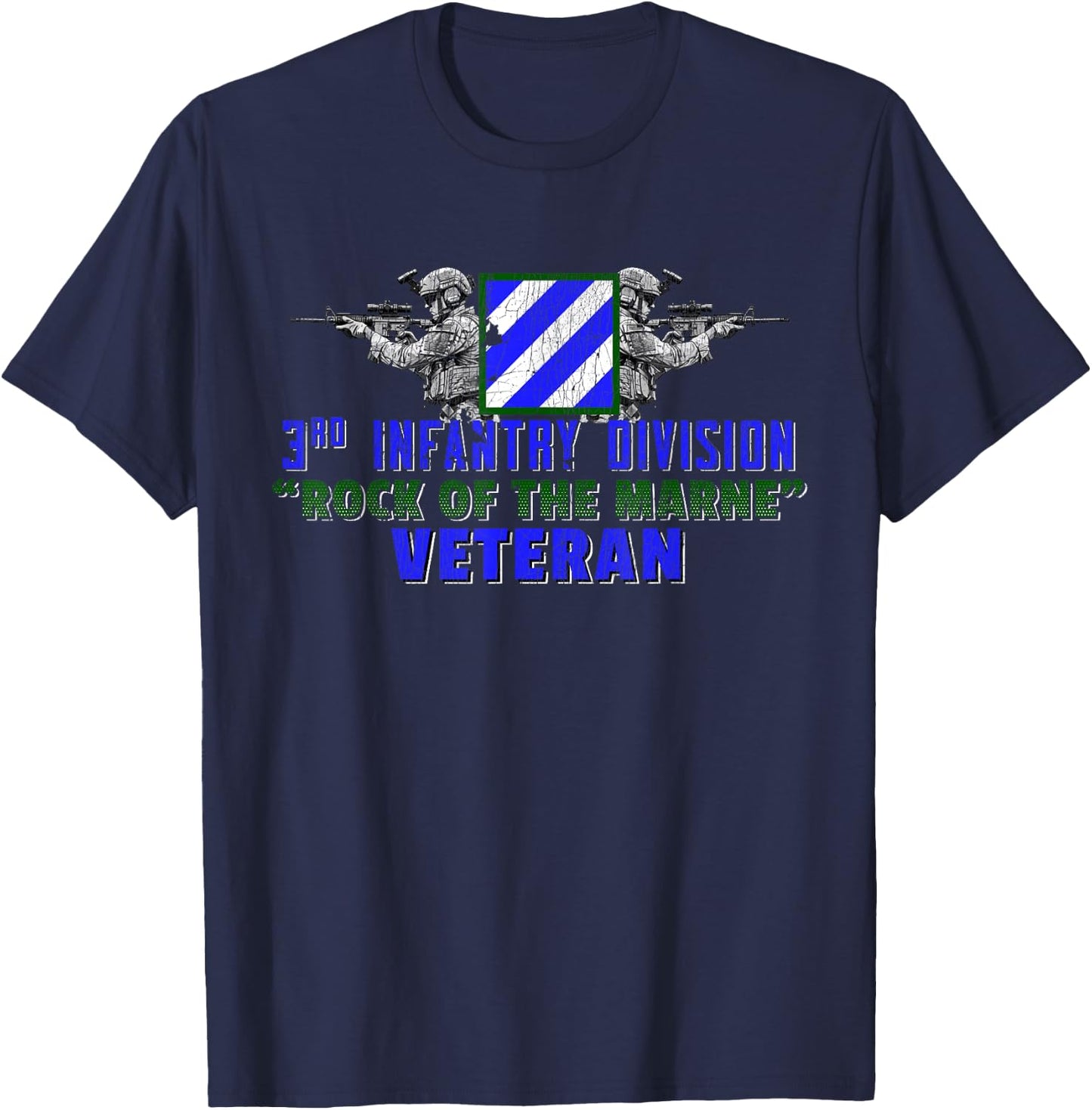 3rd Infantry Division 3ID Rock of the Marne Fort Stewart T-Shirt - T-Shirt | Navy