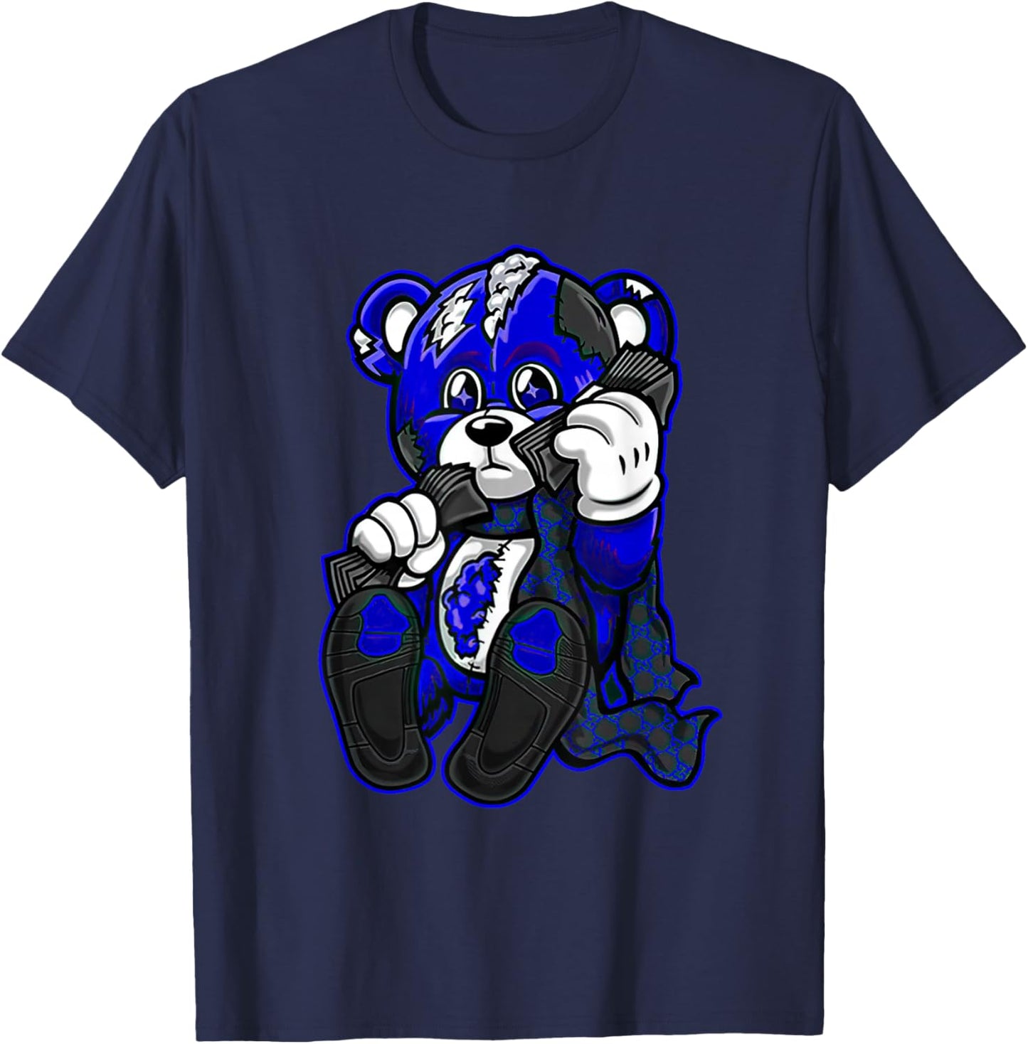 5 Racer Blue Heartbreak Money Streetwear Racer Blue 5s T-Shirt - T-Shirt | Navy