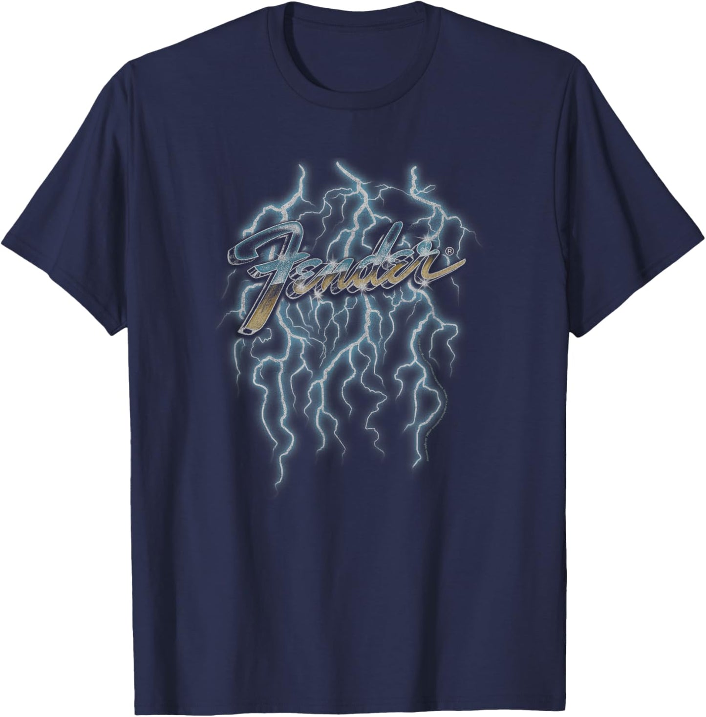 Fender Lightning Bolts Logo T-Shirt - T-Shirt | Navy