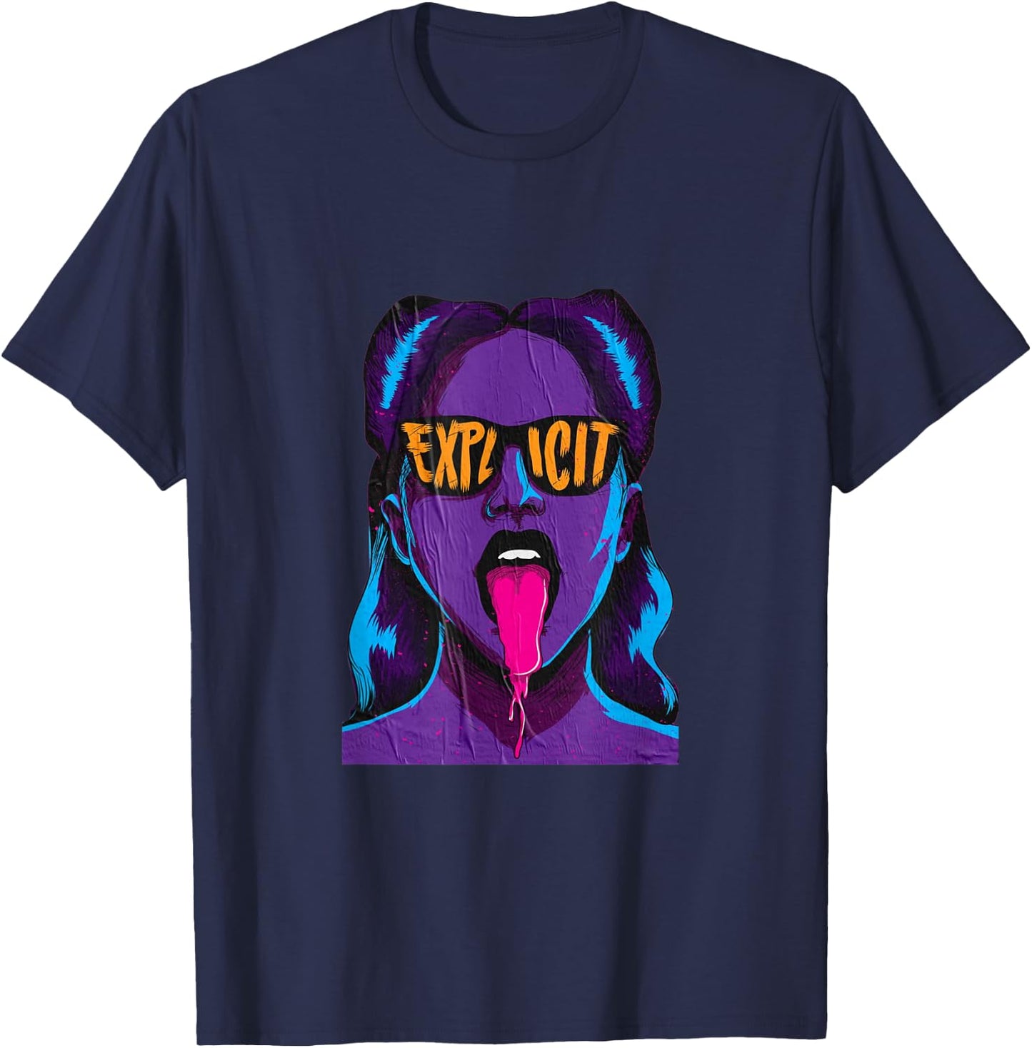 Explicit design T-Shirt - T-Shirt | Navy