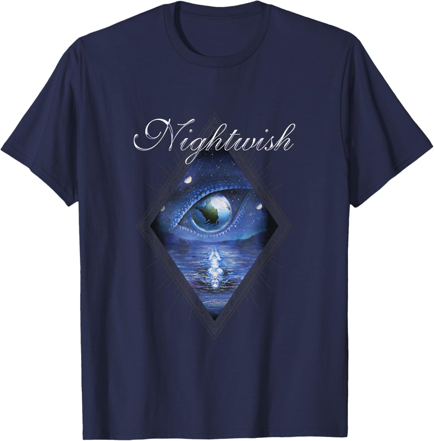 Oceanborn (Album Cover + Nightwish Logo) T-Shirt - T-Shirt | Navy