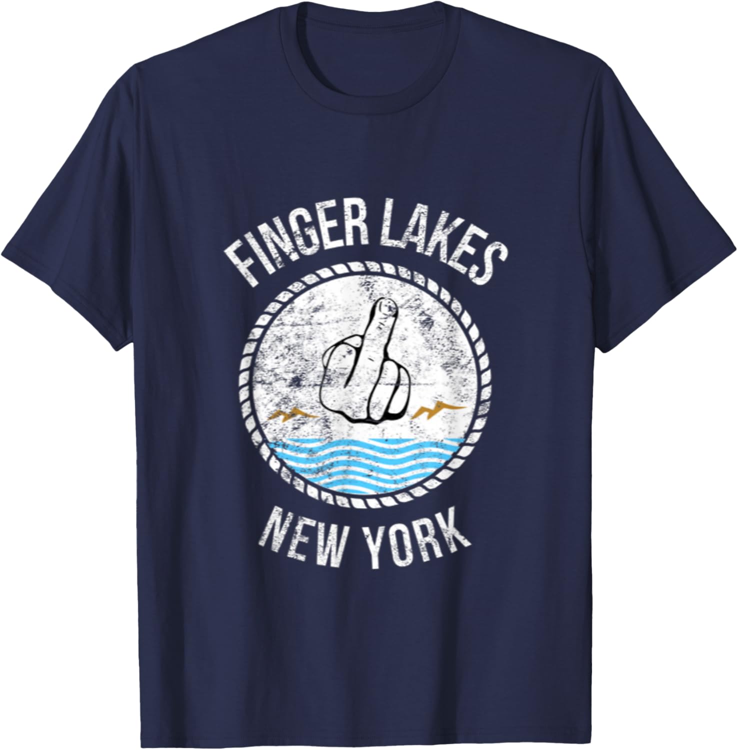 The Finger Lakes New York Travel Souvenir T-Shirt - T-Shirt | Navy