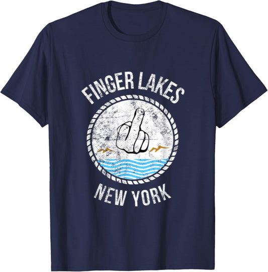 The Finger Lakes New York Travel Souvenir T-Shirt - T-Shirt | Navy