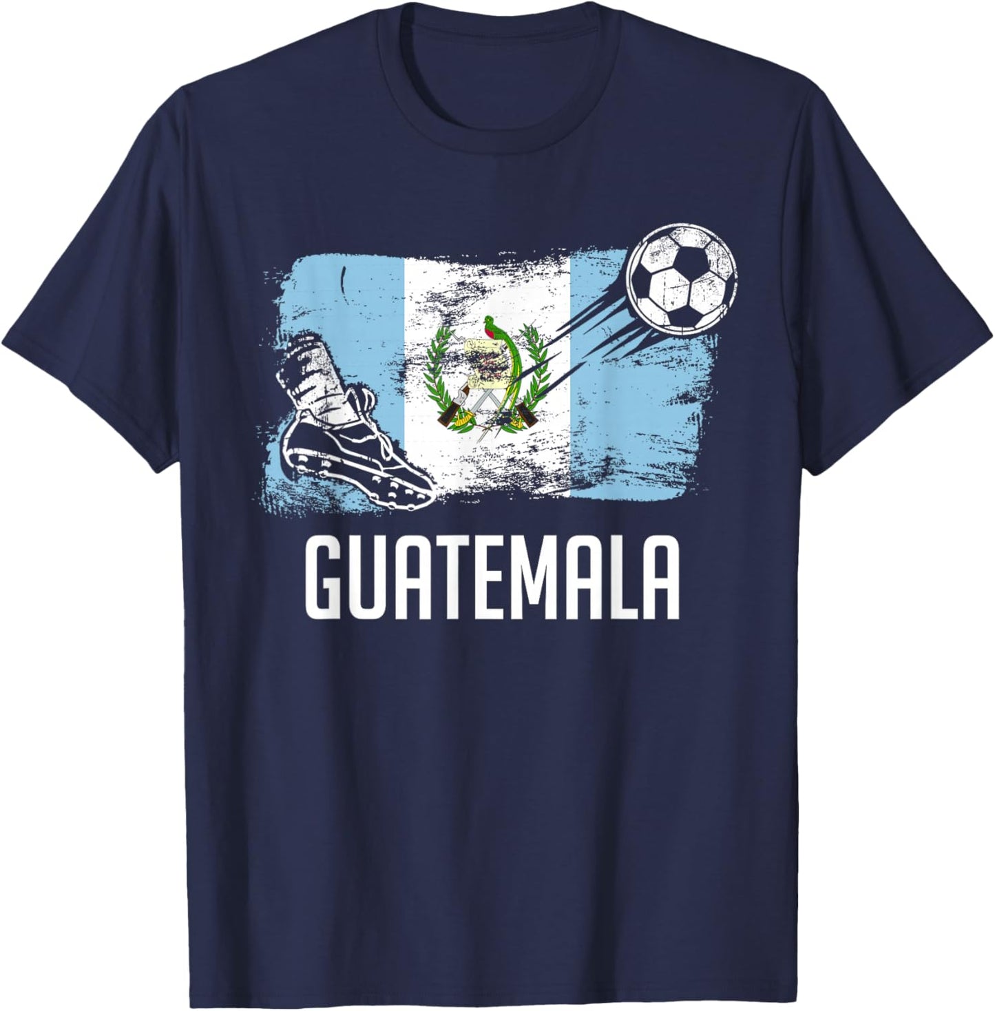 Guatemala Flag Jersey Guatemalan Soccer Team Guatemala T-Shirt - T-Shirt | Navy