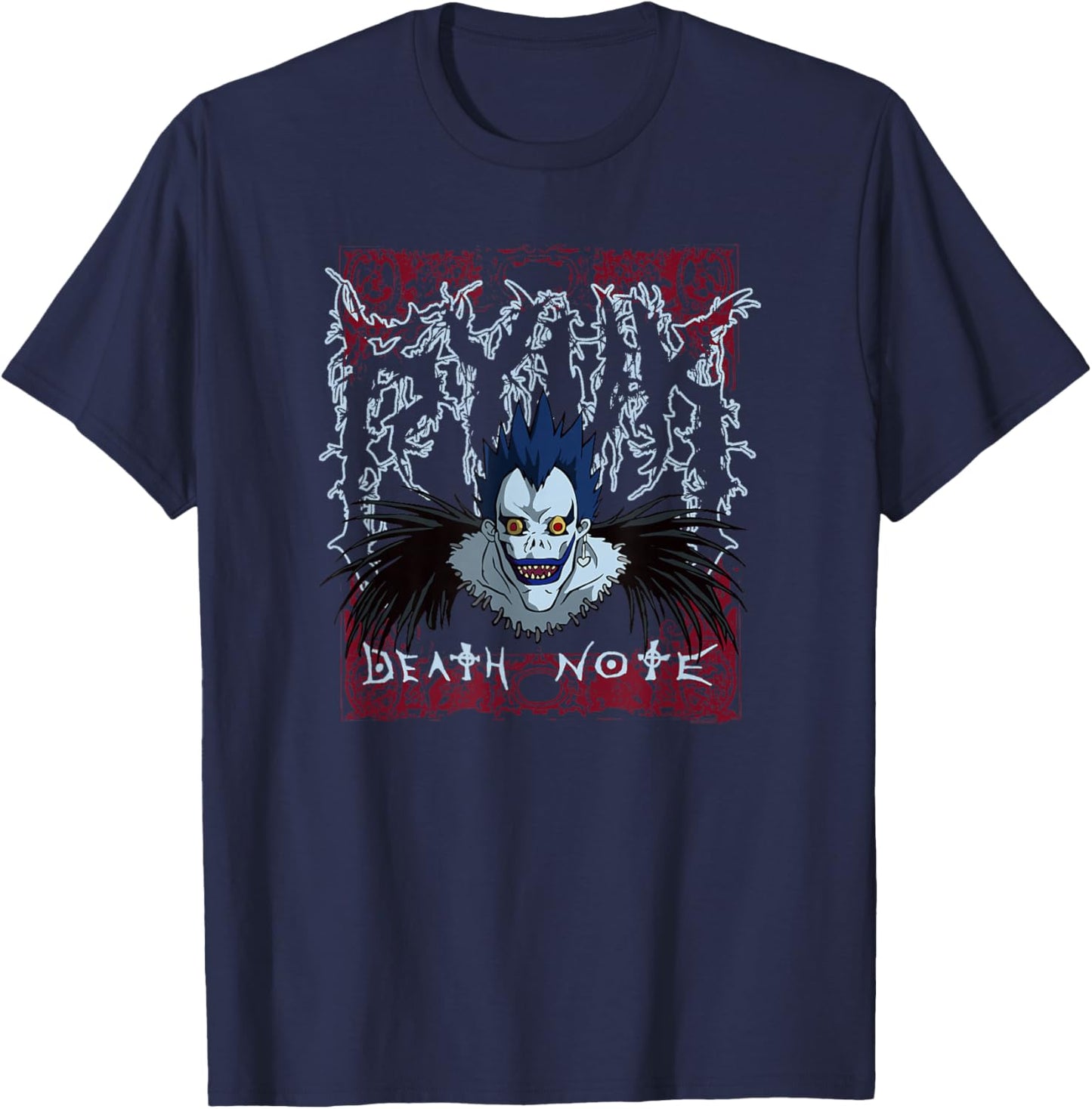 Death Note Heavy Metal Shinigami Ryuk Anime T-Shirt - T-Shirt | Navy