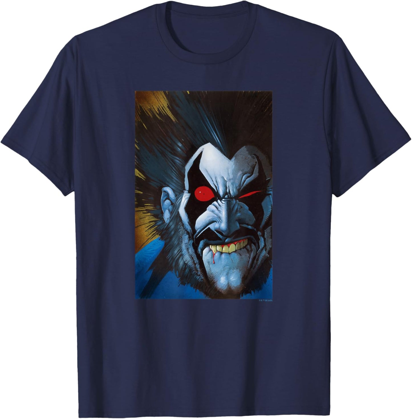 DC Comics Batman Lobo Big Face Portrait T-Shirt - T-Shirt | Navy