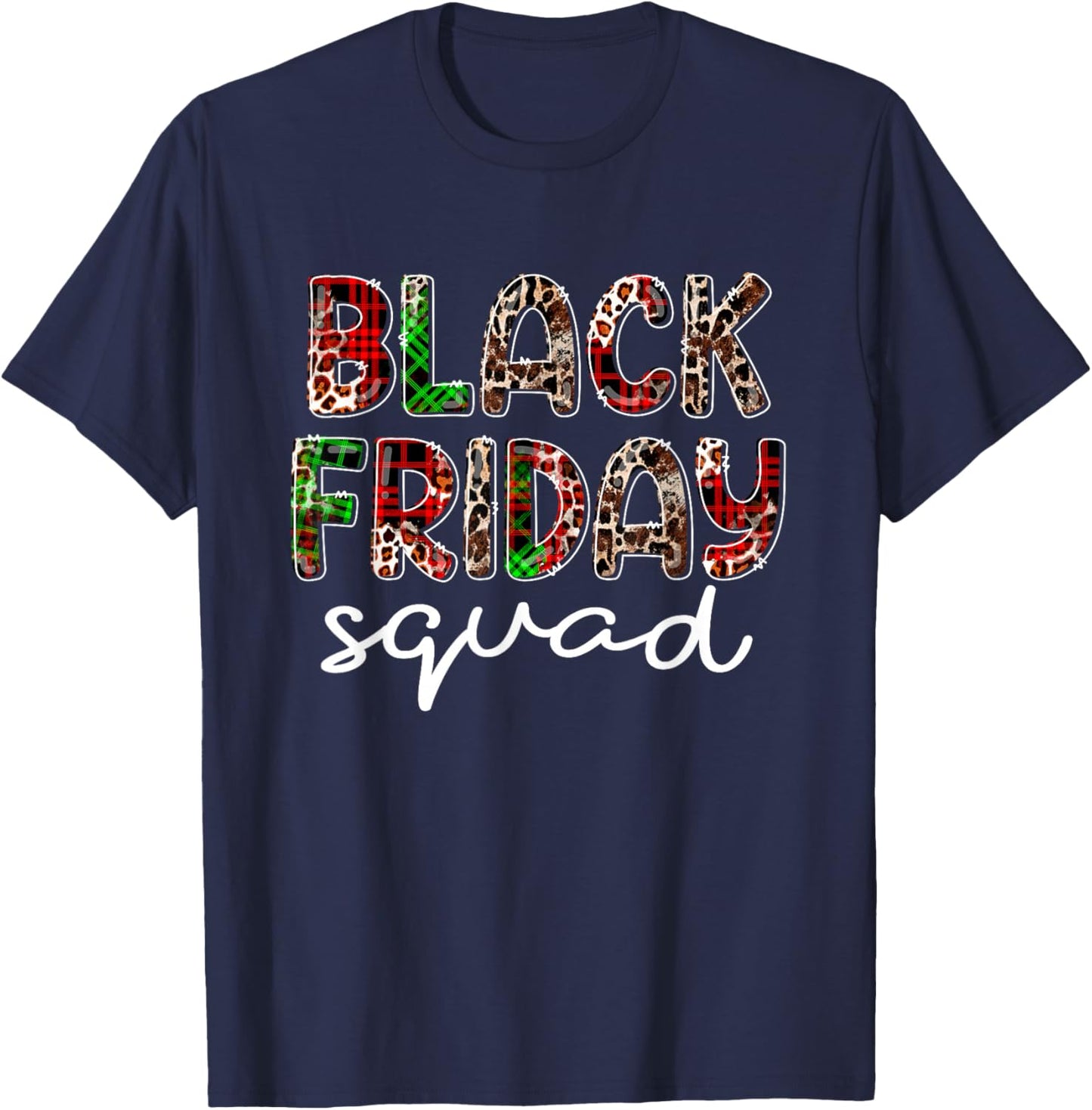Friday Shopping Crew Christmas Black Shopping Family Group T-Shirt - T-Shirt | Navy