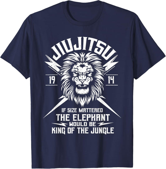 Brazilian Jiu Jitsu and Leo - BJJ and Grappling T-Shirt - T-Shirt | Navy