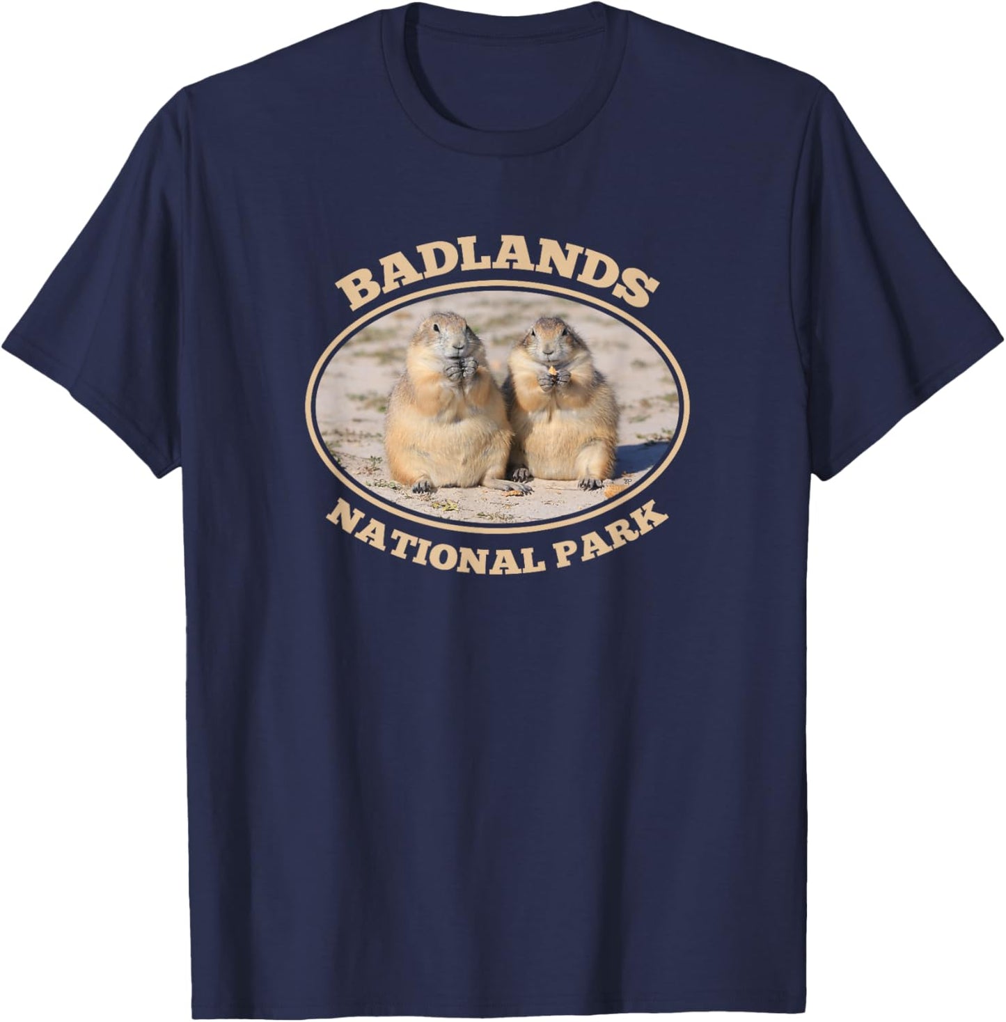 Badlands National Park Prairie Dogs South Dakota Souvenir T-Shirt - T-Shirt | Navy