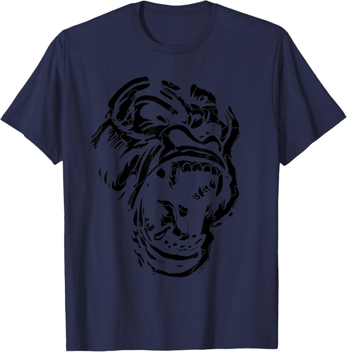 Angry Gorilla Silverback Image Picture Gorillas Tattoo Art T-Shirt - T-Shirt | Navy