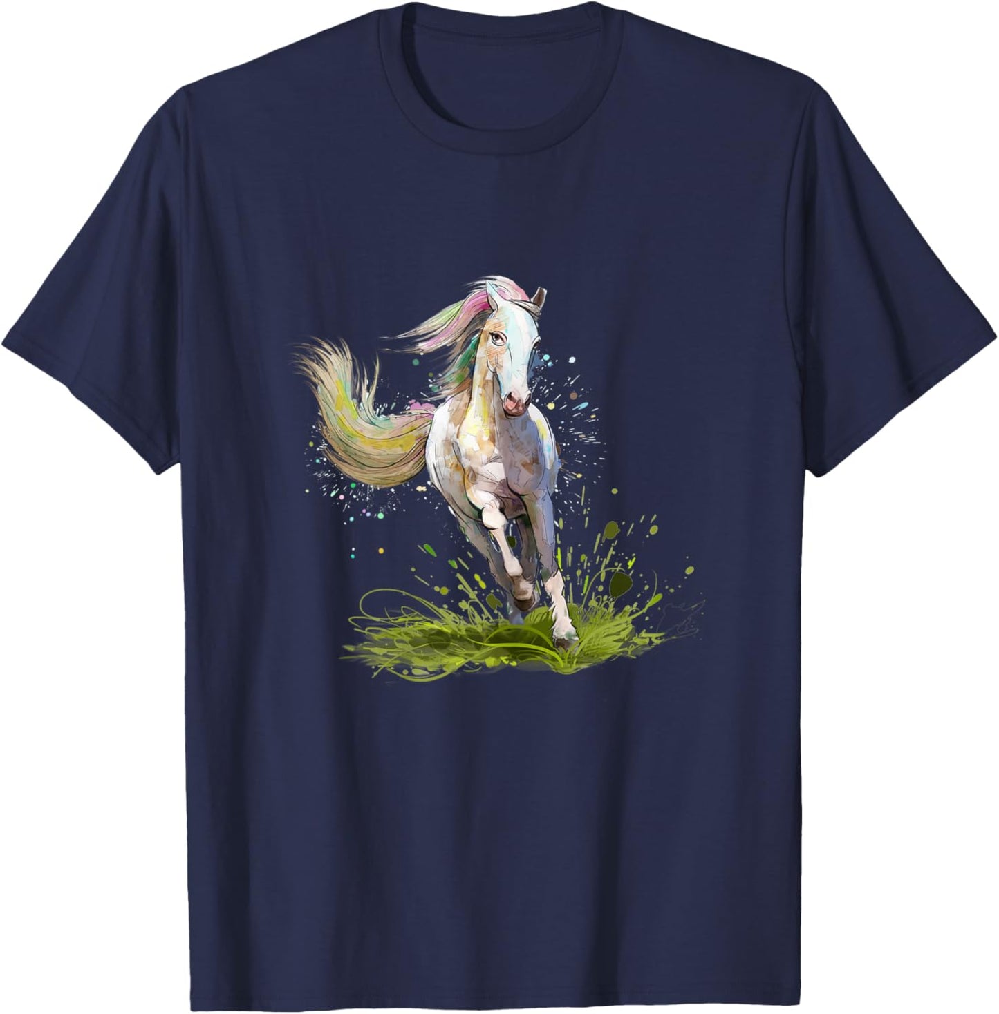 Horse Lover Shirt Girls Horseback Riding Equestrian Horse T-Shirt - T-Shirt | Navy