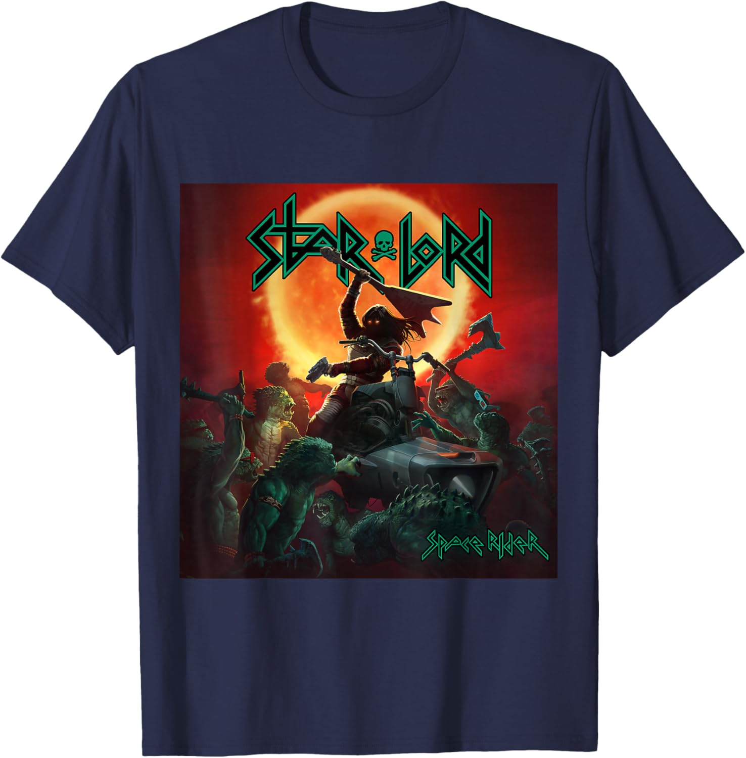 Marvel’s Guardians of The Galaxy Game Star-Lord Band T-Shirt - T-Shirt | Navy