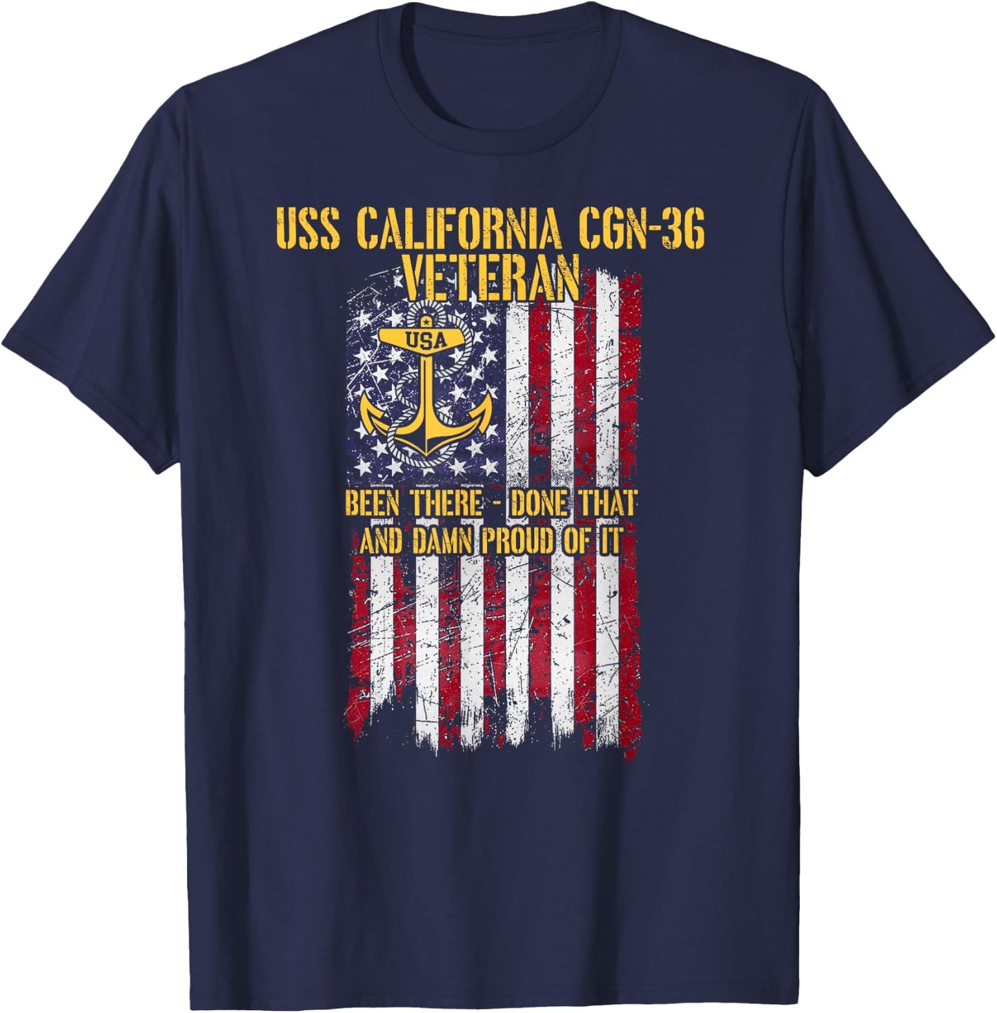 USS California CGN-36 Guided Missile Cruiser Veteran T-Shirt - T-Shirt | Navy