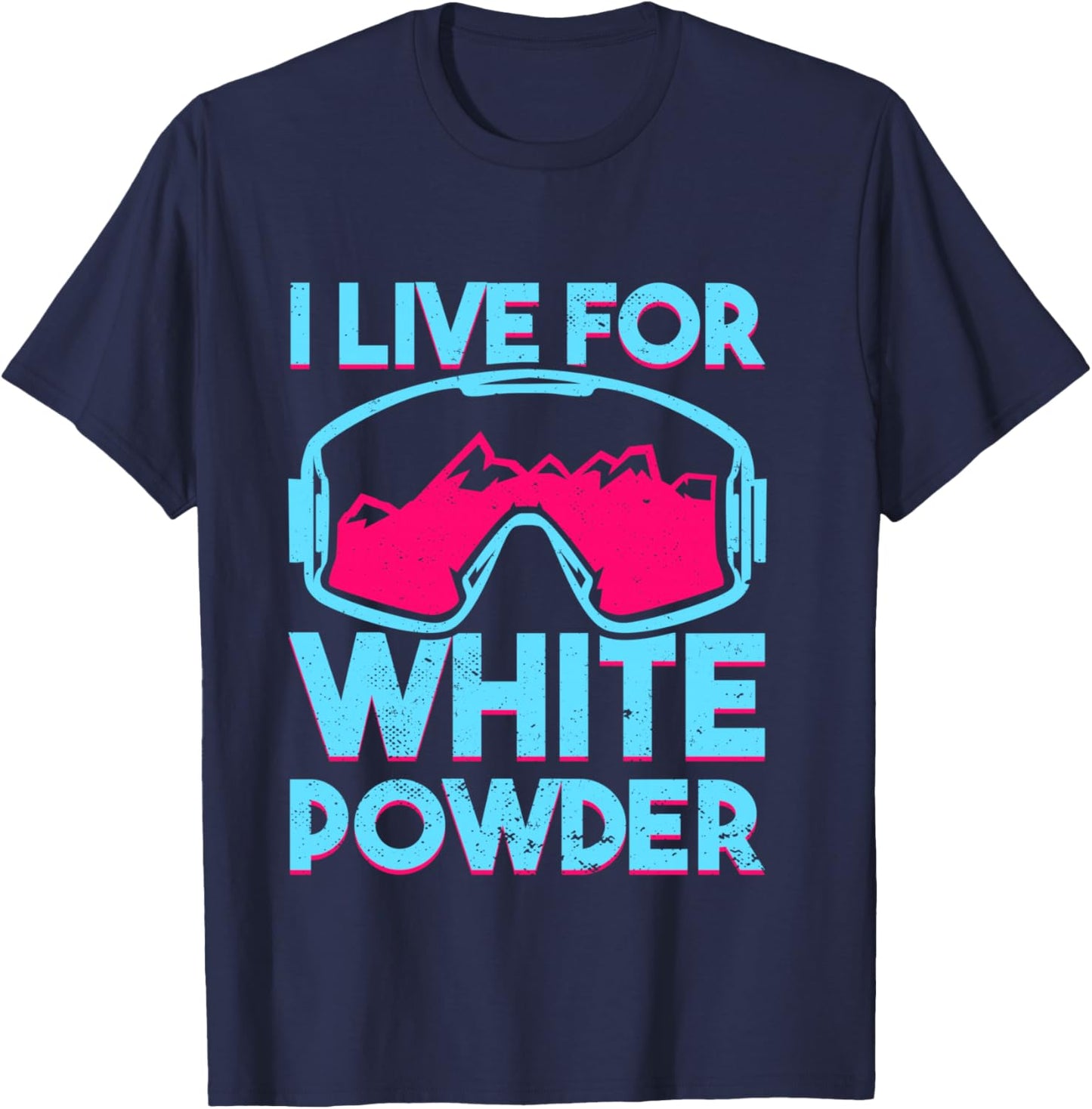 Retro Ski Snowboard Goggles Vintage 80s 90s Skiing Outfit T-Shirt - T-Shirt | Navy