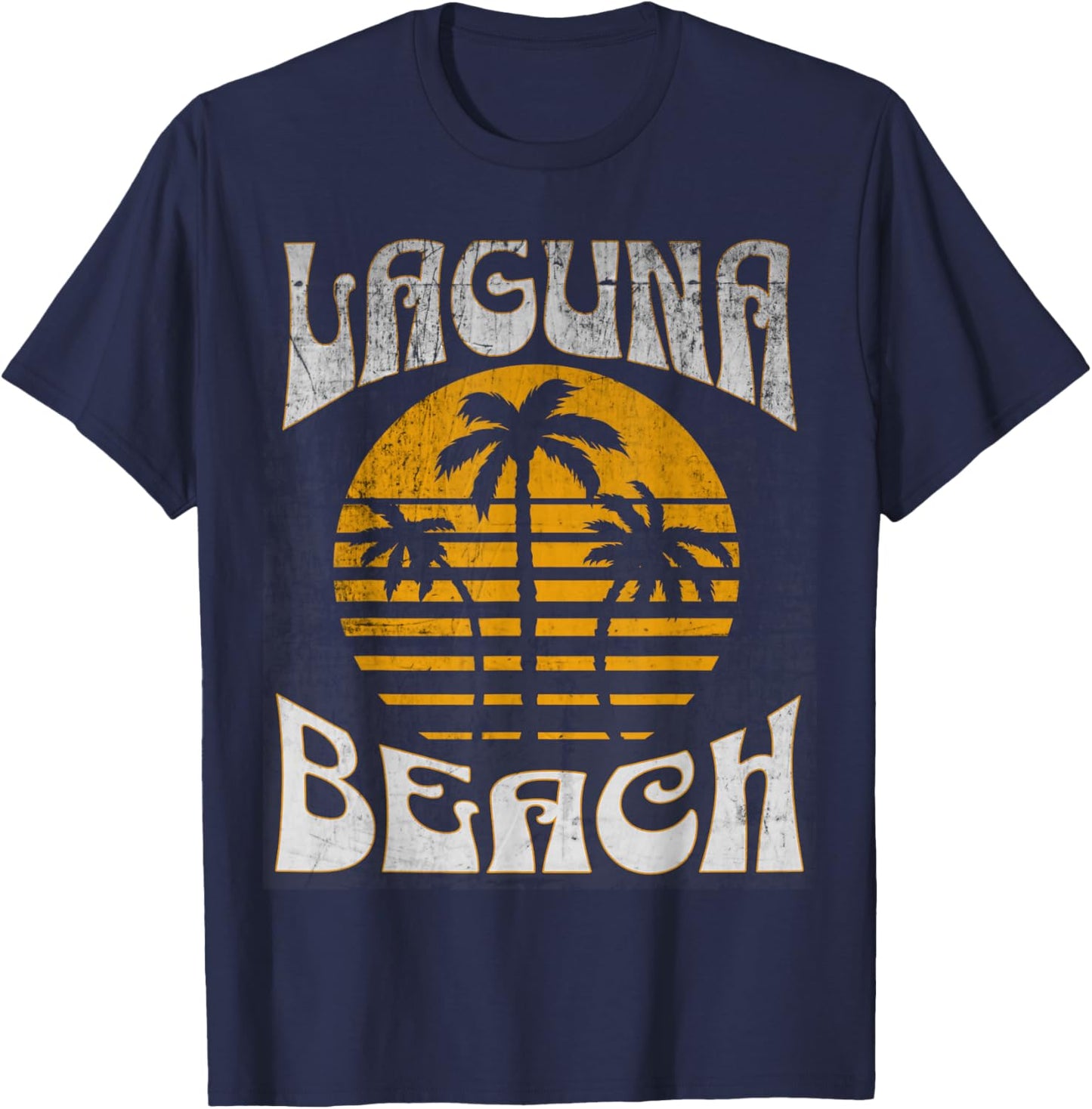 Laguna California Beach Summer Vacation Vintage Men Women Kids T-Shirt - T-Shirt | Navy