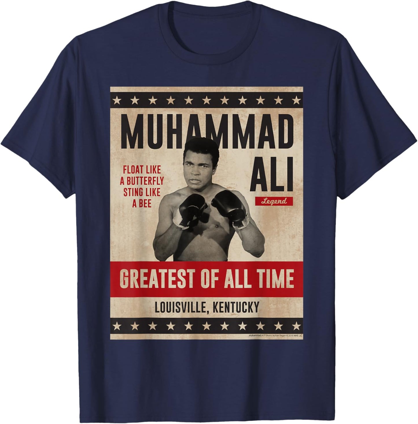 Muhammad Ali - Ali Poster T-Shirt - T-Shirt | Navy