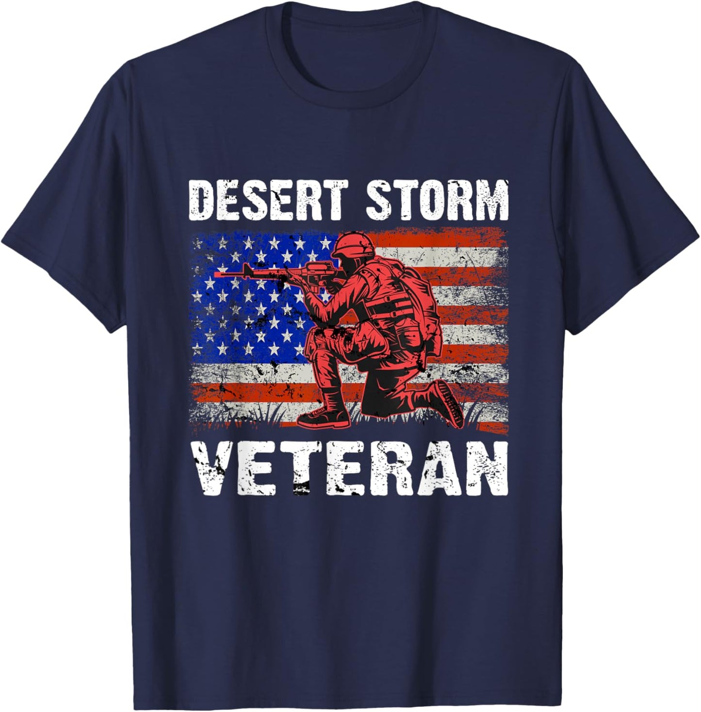 Operation Desert Storm Desert Shield Veteran T-Shirt - T-Shirt | Navy