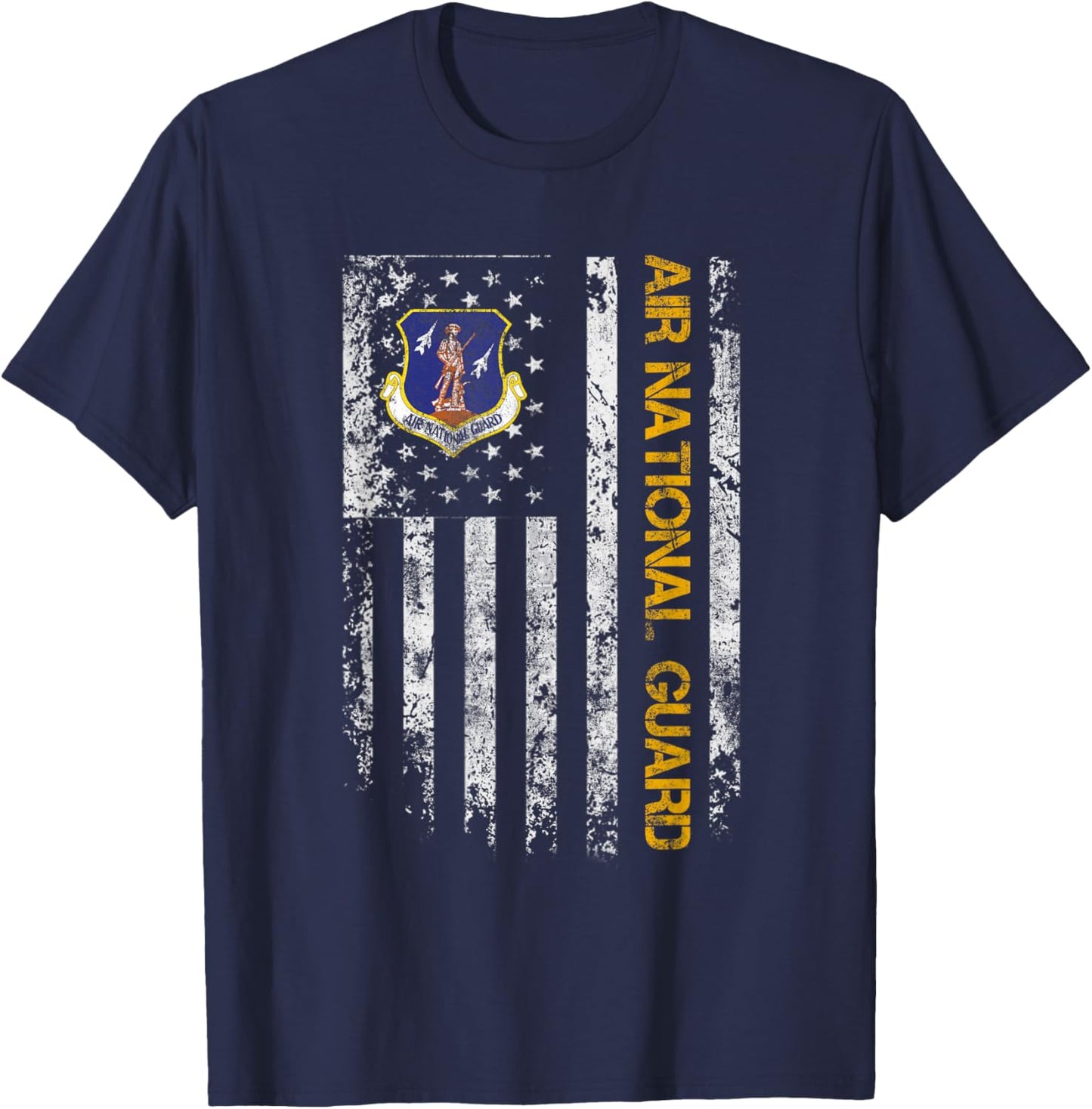 U.S Army Air National Guard Veteran Retired Military Vintage T-Shirt - T-Shirt | Navy