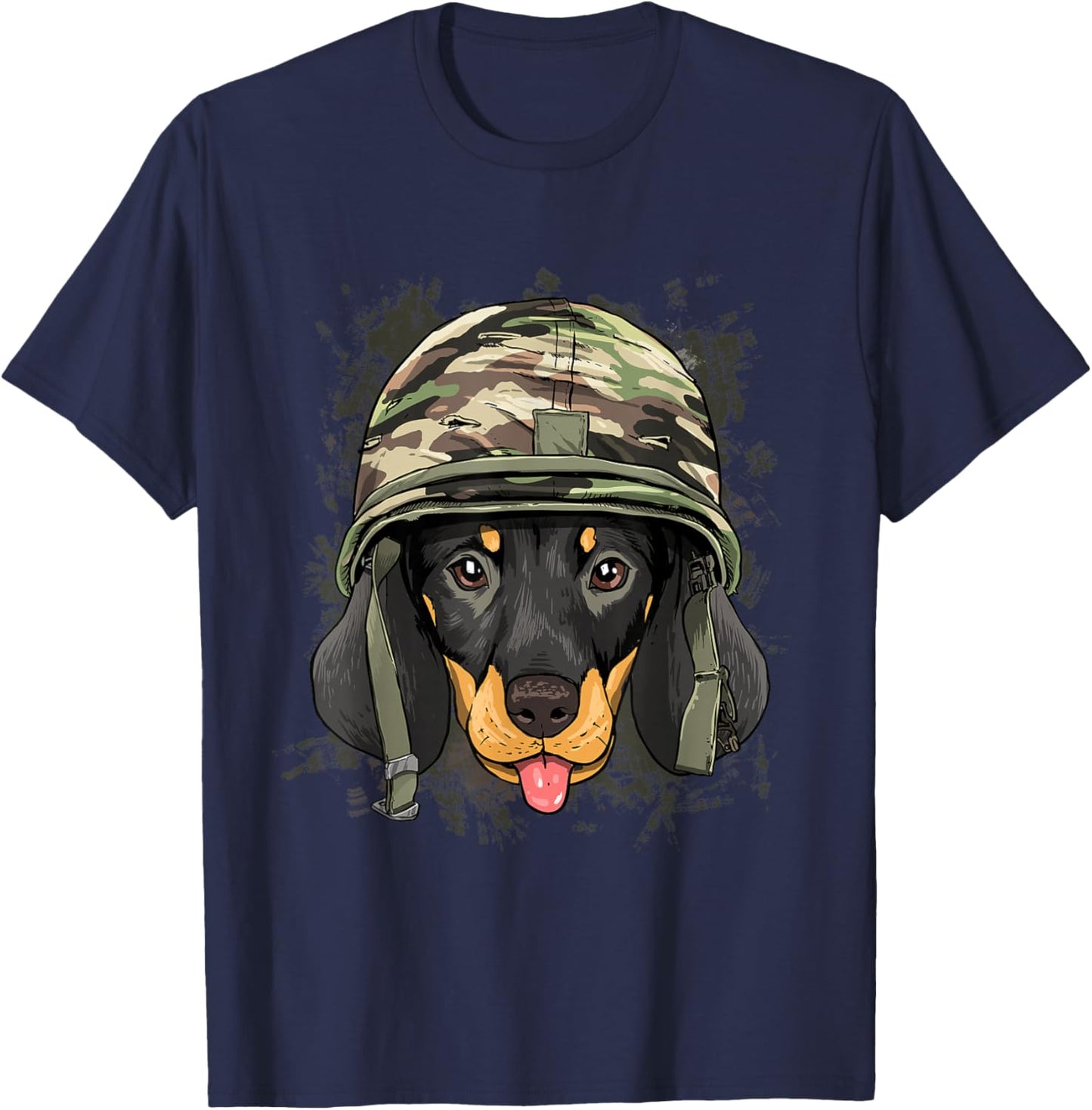 Dachshund Soldier Veteran Dog - Army Wiener Sausage Dog T-Shirt - T-Shirt | Navy