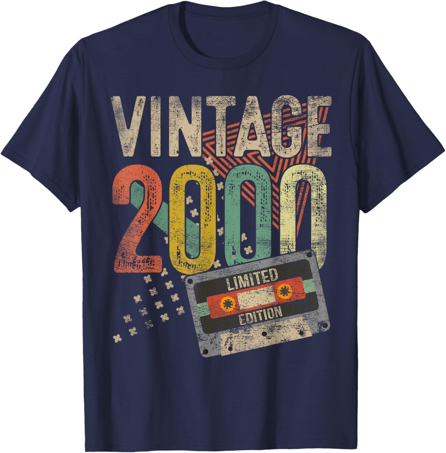 Vintage 2000 25th Birthday Gifts Women 25 Year Old T-Shirt - T-Shirt | Navy