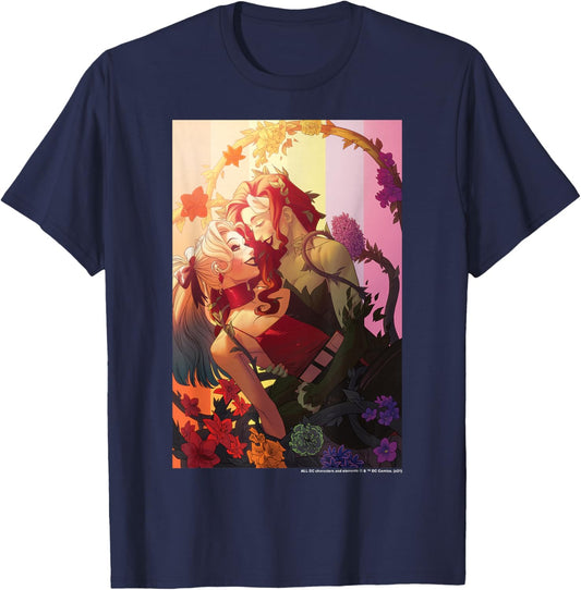 DC Comics Pride Harley Quinn & Poison Ivy Intertwined T-Shirt - T-Shirt | Navy