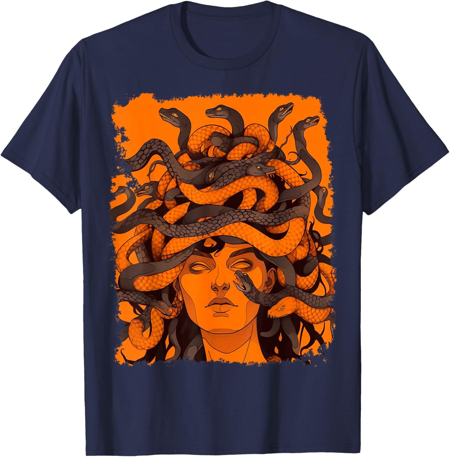 Medusa Orange T-Shirt - T-Shirt | Navy