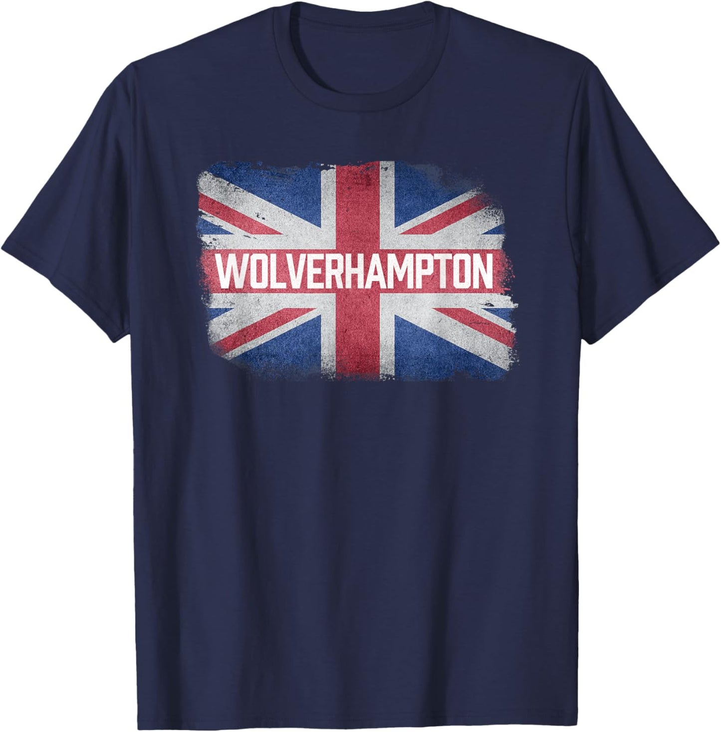 Wolverhampton | United Kingdom British Flag Vintage Souvenir T-Shirt - T-Shirt | Navy