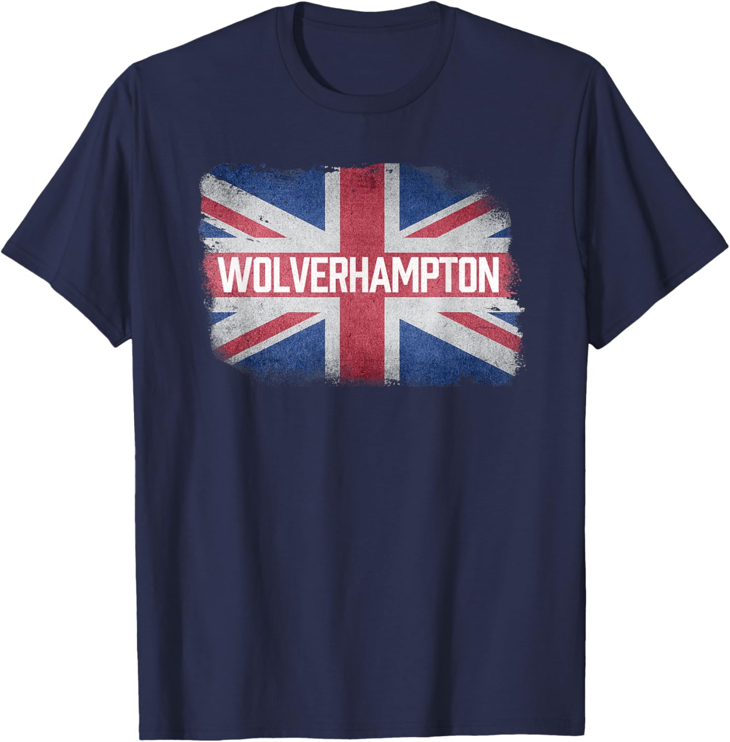Wolverhampton | United Kingdom British Flag Vintage Souvenir T-Shirt - T-Shirt | Navy