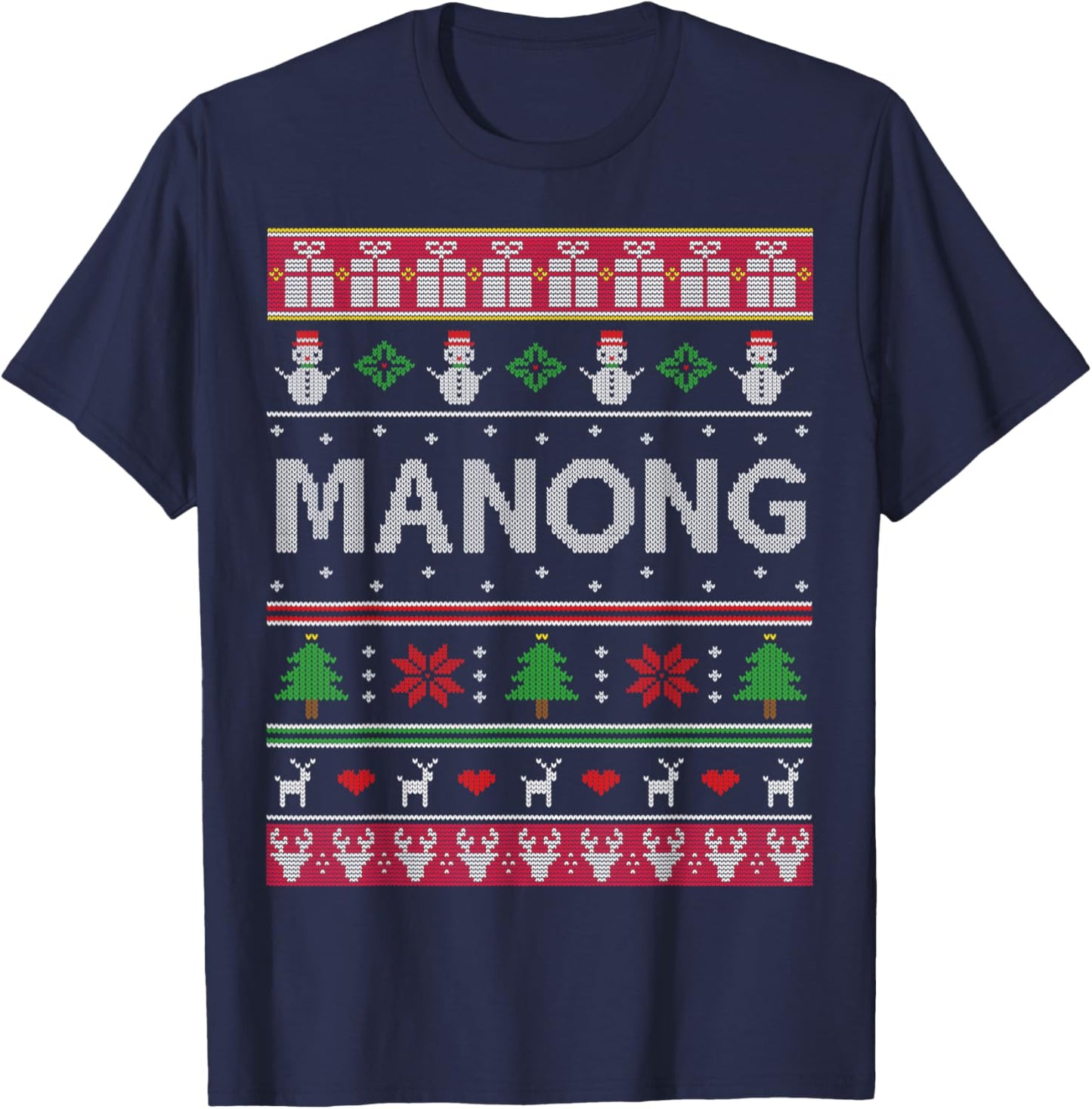 Manong Filipino Grandpa Gifts for Christmas from grandkids T-Shirt - T-Shirt | Navy