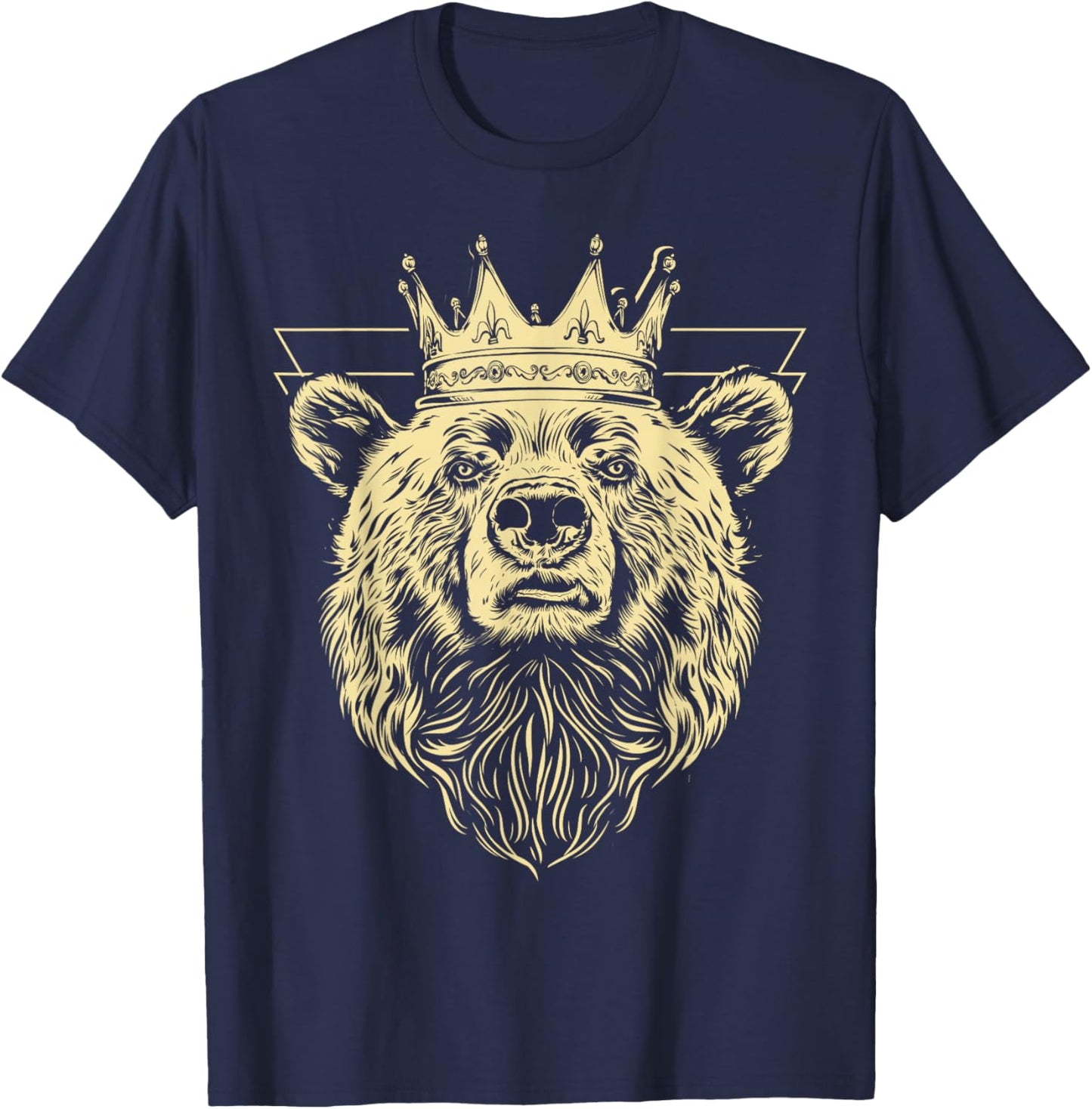 Grizzly Bear King or Queen of the Grizzly T-Shirt - T-Shirt | Navy