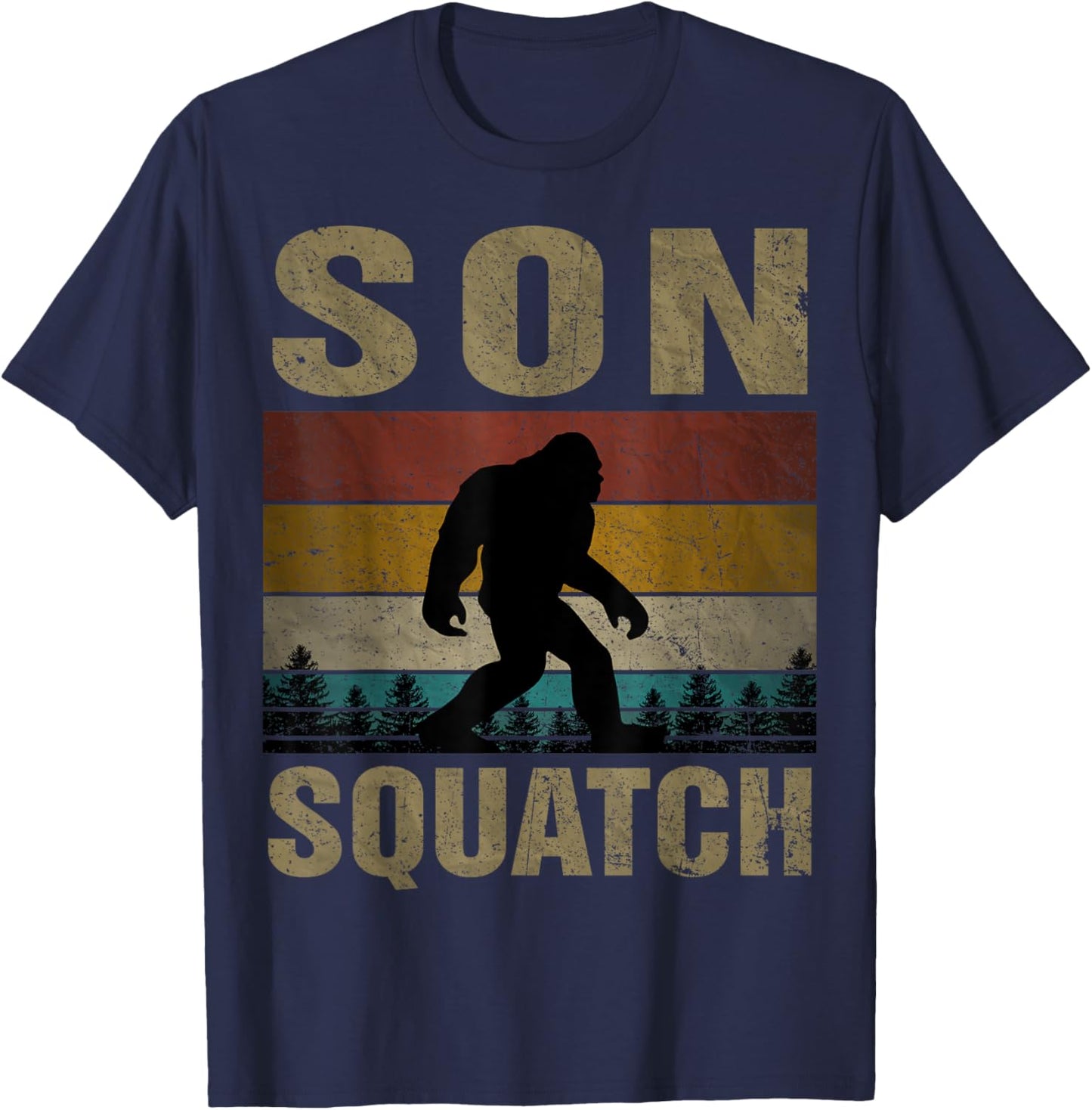 Son Squatch Bigfoot Son Sasquatch Yeti Family Matching T-Shirt - T-Shirt | Navy