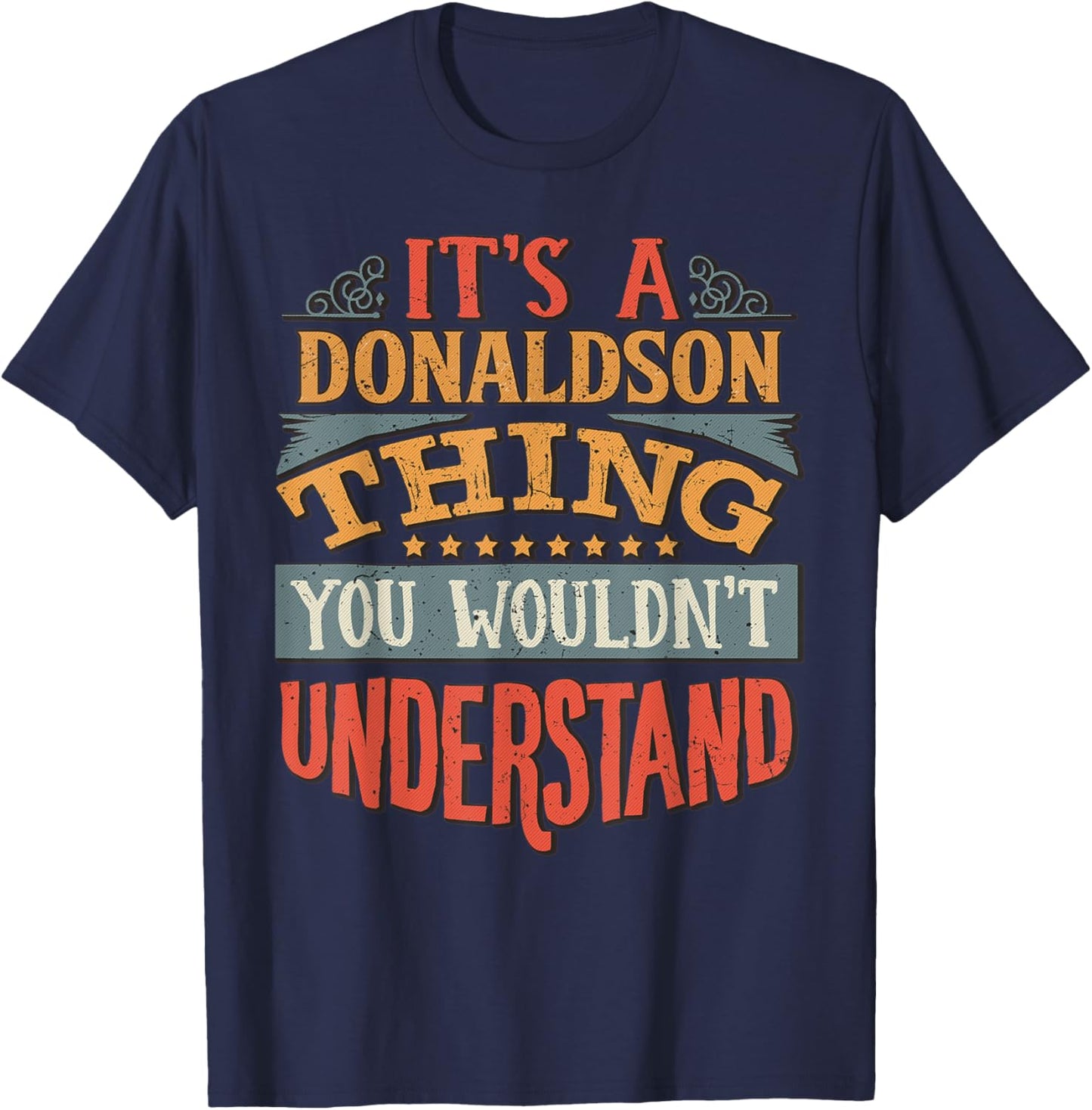 Donaldson Name T-Shirt - T-Shirt | Navy