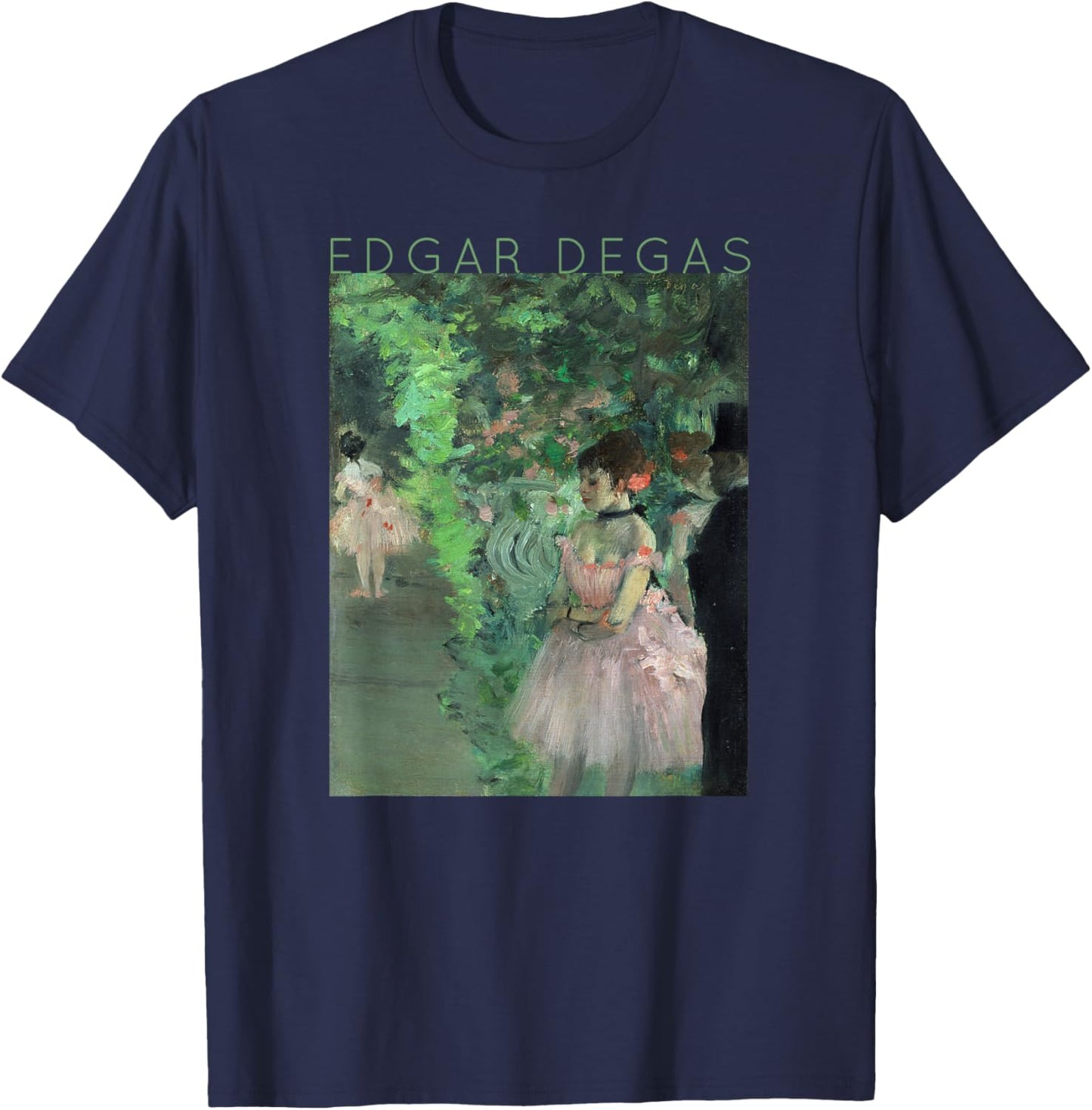Edgar Degas Dancers Backstage for Artists and Ballerinas T-Shirt - T-Shirt | Navy