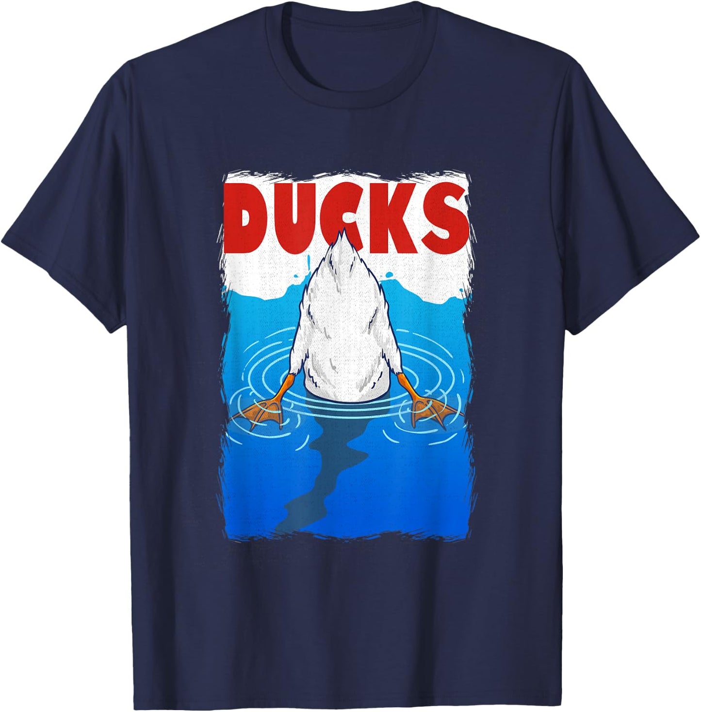 Retro 90s Movies Duck Pun Meme Men Women Funny Duck T-Shirt - T-Shirt | Navy