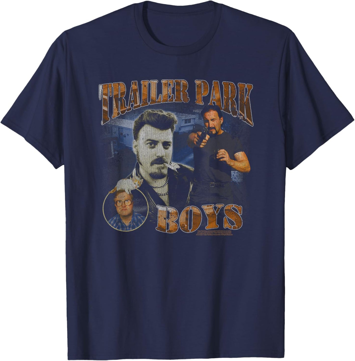 Ripple Junction x Trailer Park Boys 90's Throwback T-Shirt - T-Shirt | Navy