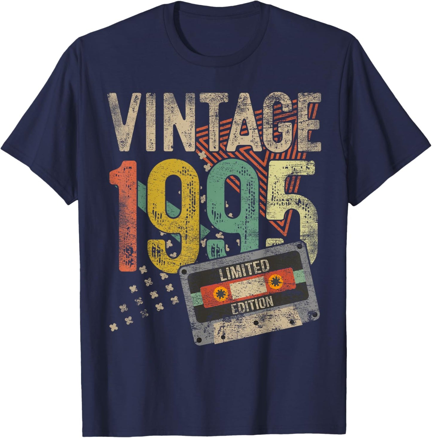 Vintage 1995 30th Birthday Gifts Women 30 Year Old T-Shirt - T-Shirt | Navy