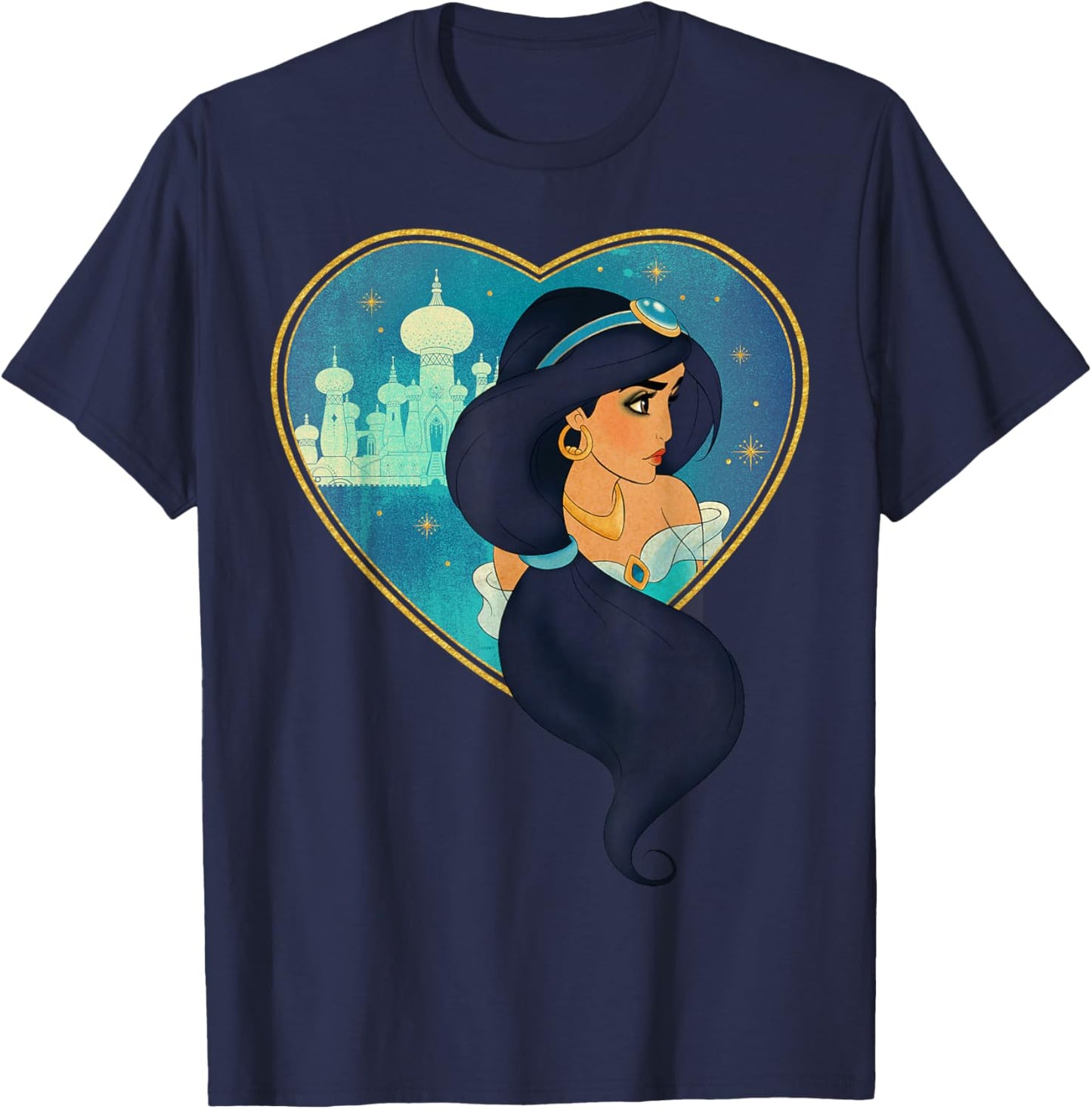 Disney Princess Jasmine Agrabah Heart T-Shirt - T-Shirt | Navy