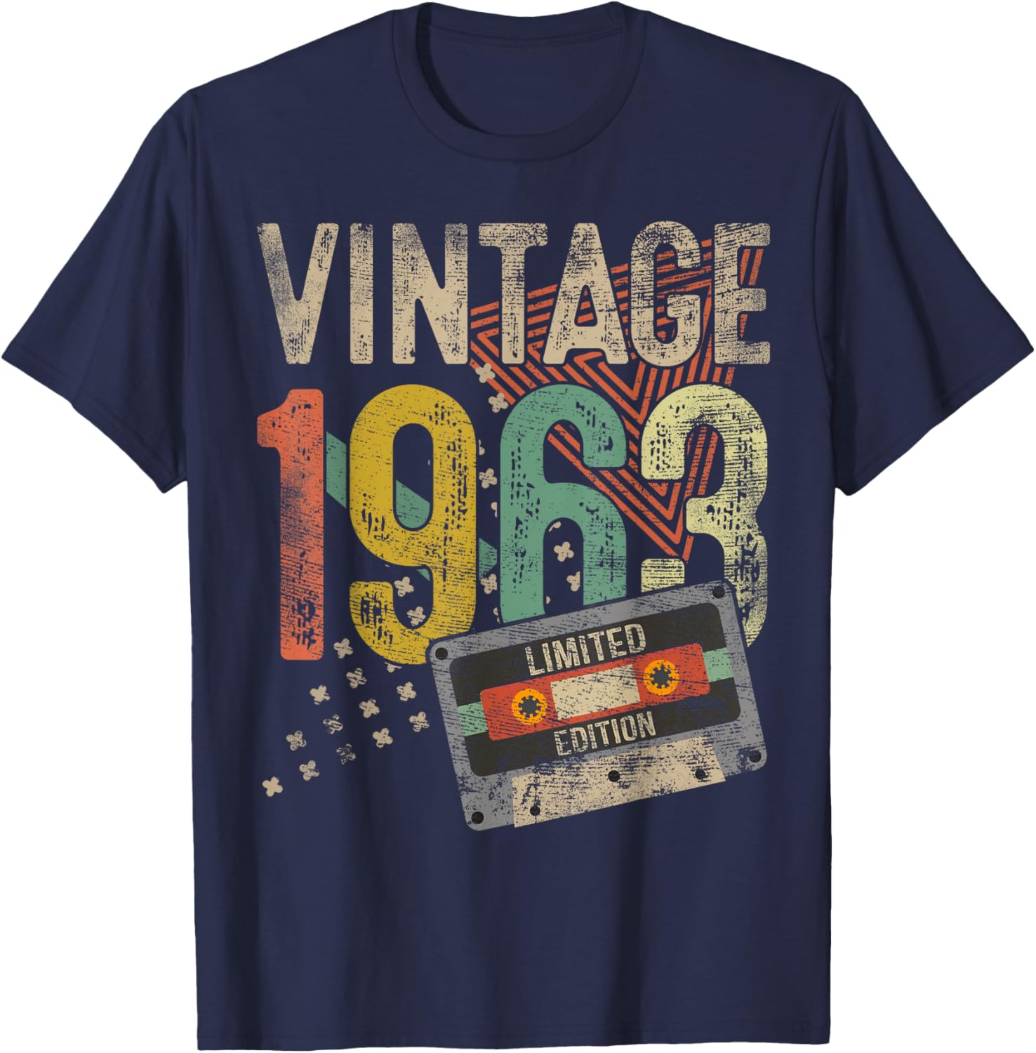 Vintage 1963 62nd Birthday Gifts Women 62 Year Old T-Shirt - T-Shirt | Navy