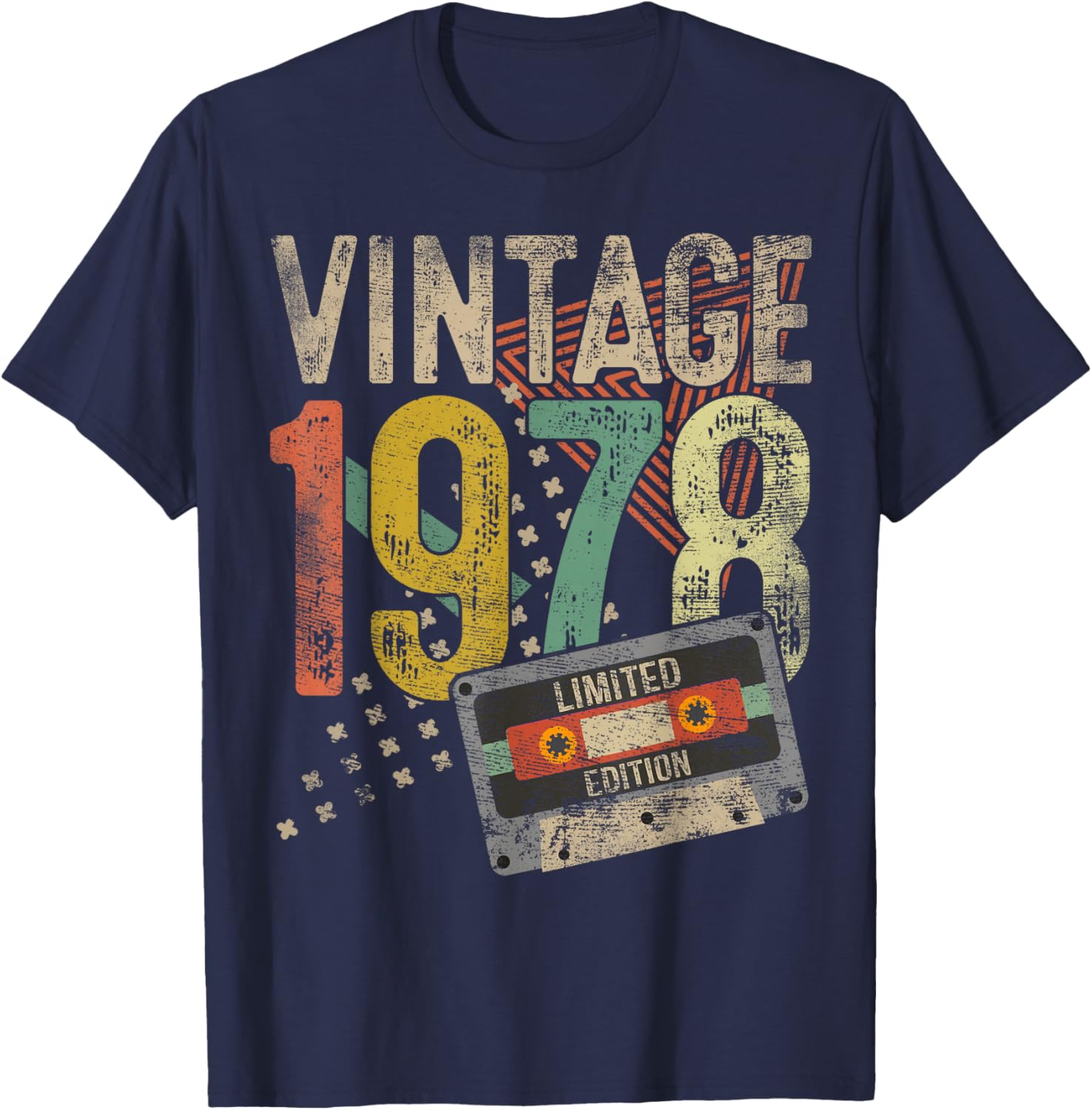 Vintage 1978 47th Birthday Gifts Women 47 Year Old T-Shirt - T-Shirt | Navy
