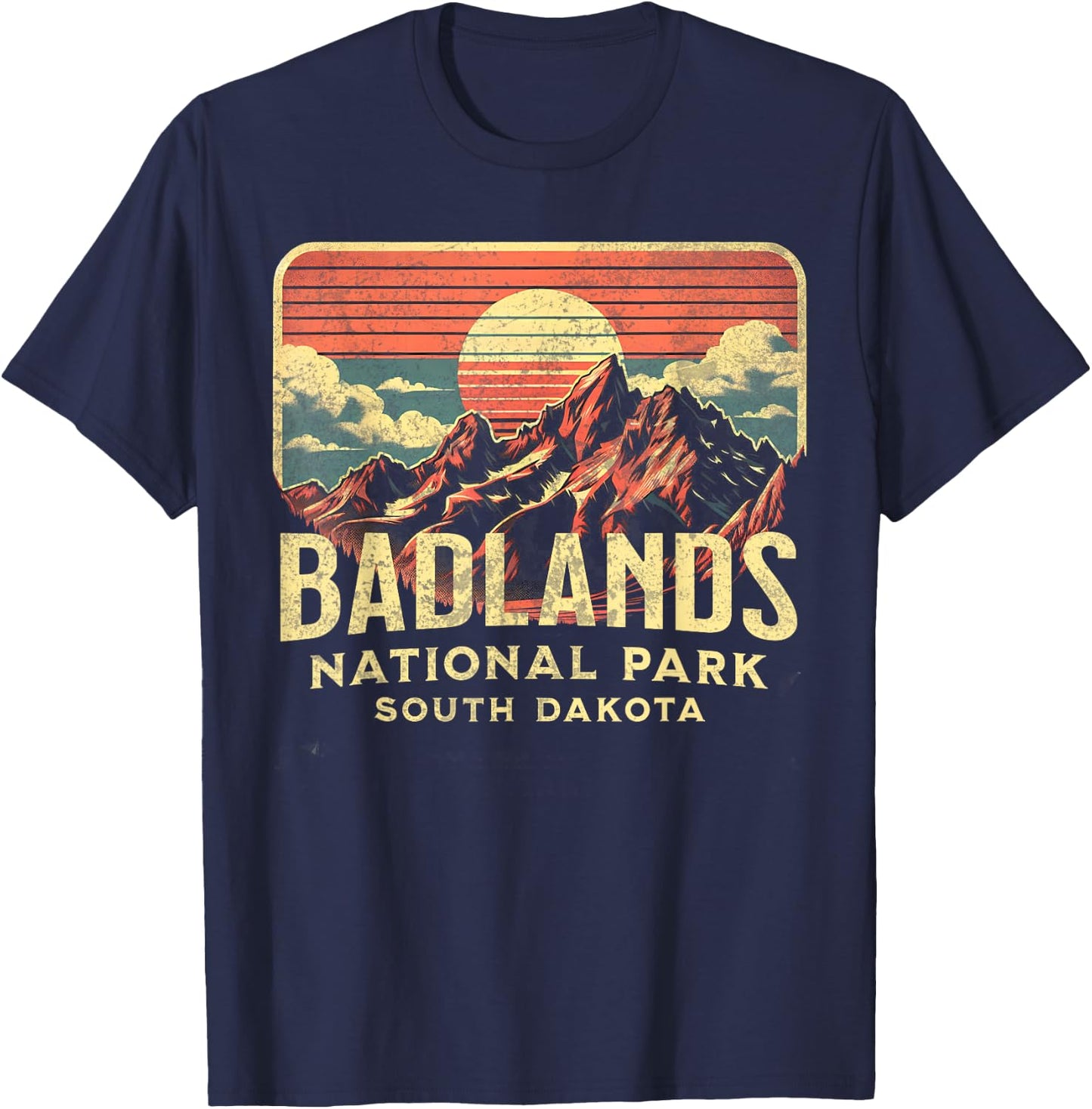Badlands National Park , Small, Blue T-Shirt - T-Shirt | Navy