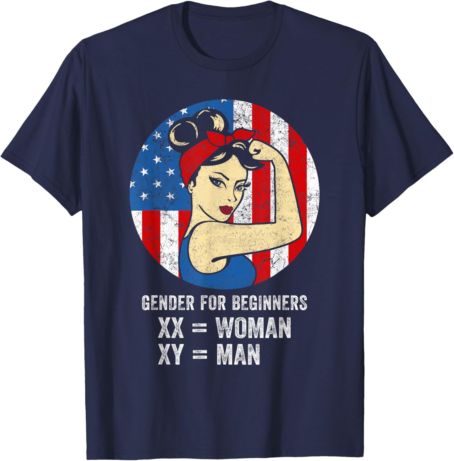 Gender for Beginners XX Woman XY Man T-Shirt - T-Shirt | Navy