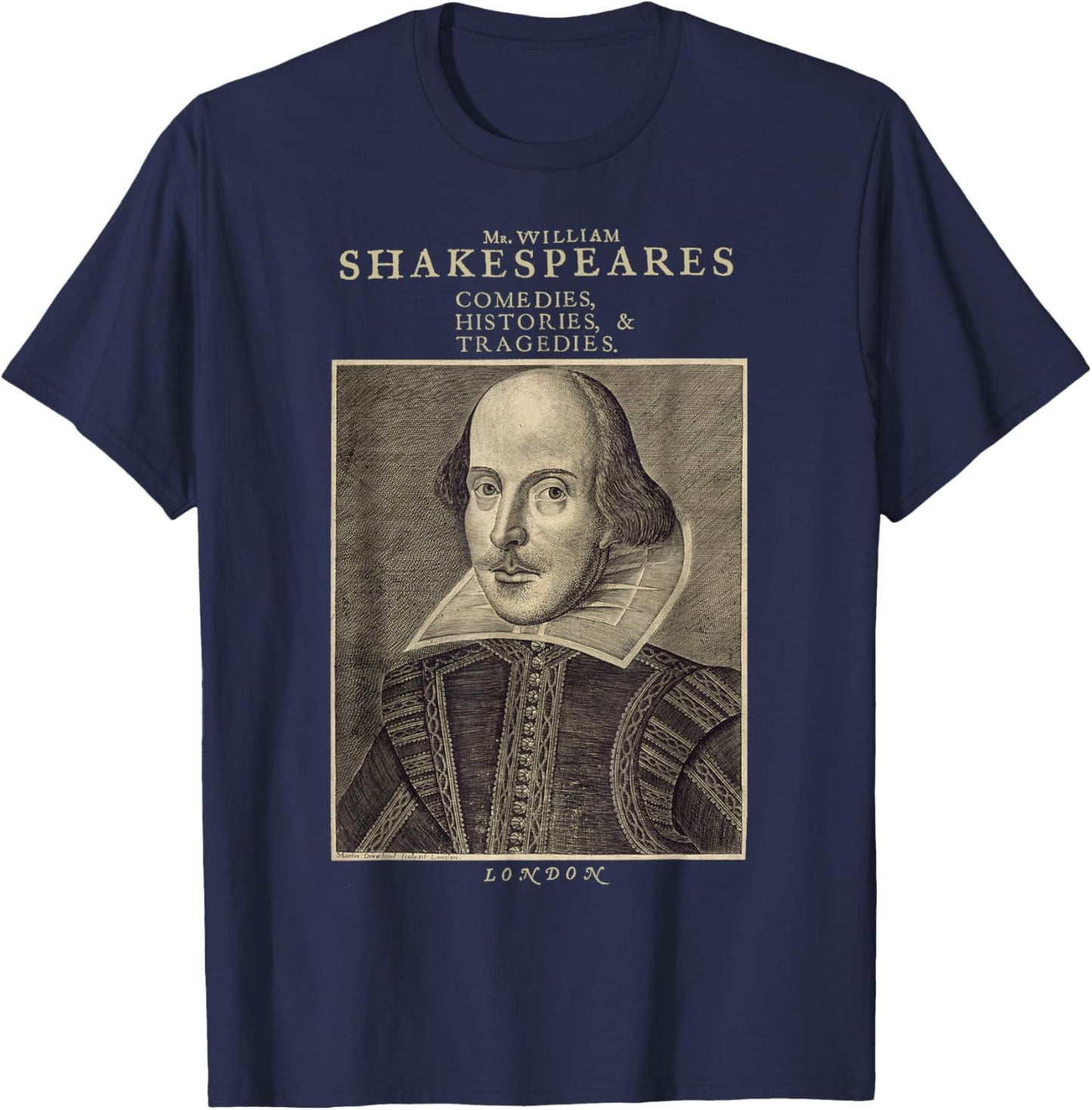 Vintage Shakespeare Literature - William Shakespeare Play T-Shirt - T-Shirt | Navy