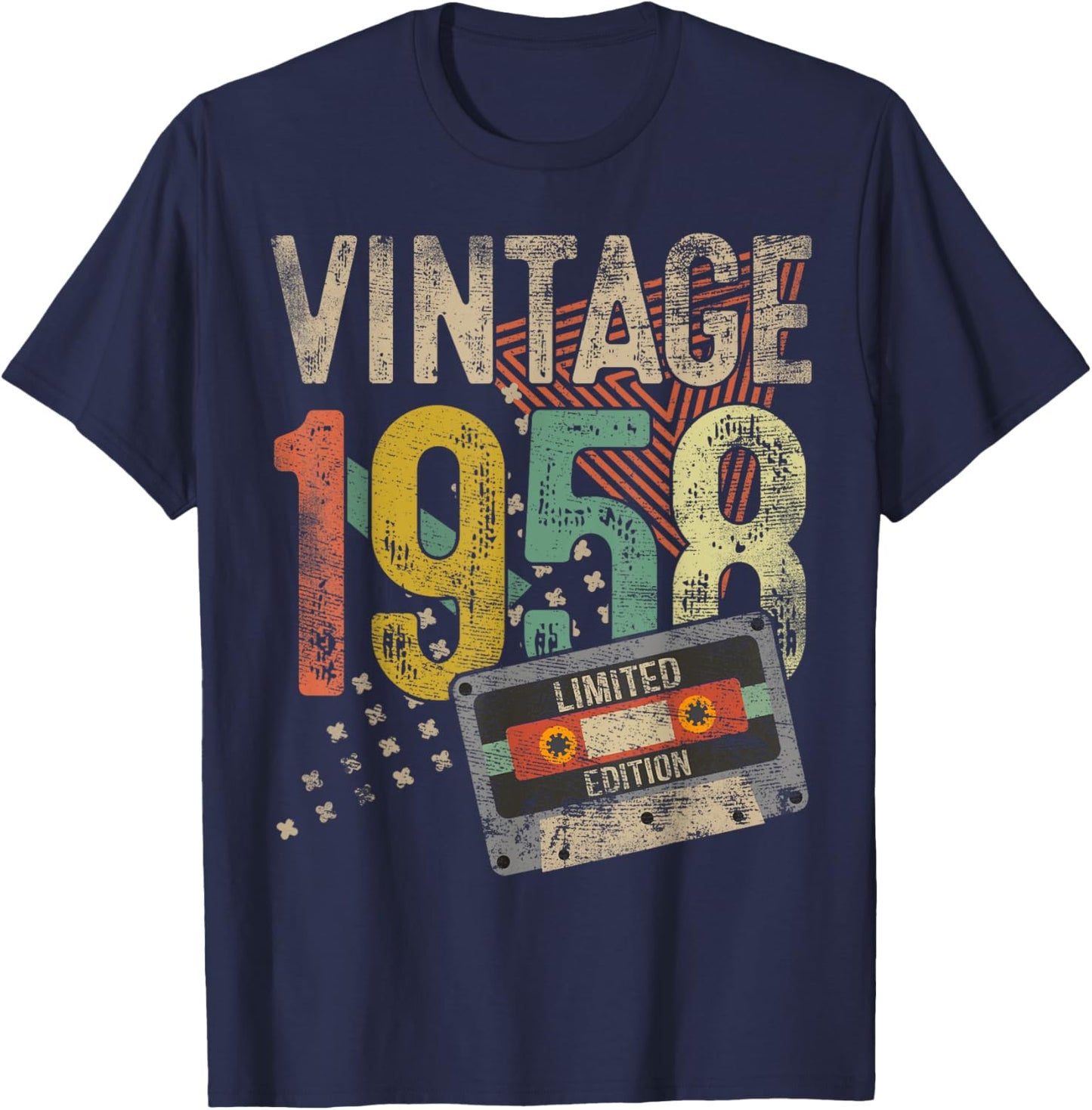 Vintage 1958 67th Birthday Gifts Women 67 Year Old T-Shirt - T-Shirt | Navy