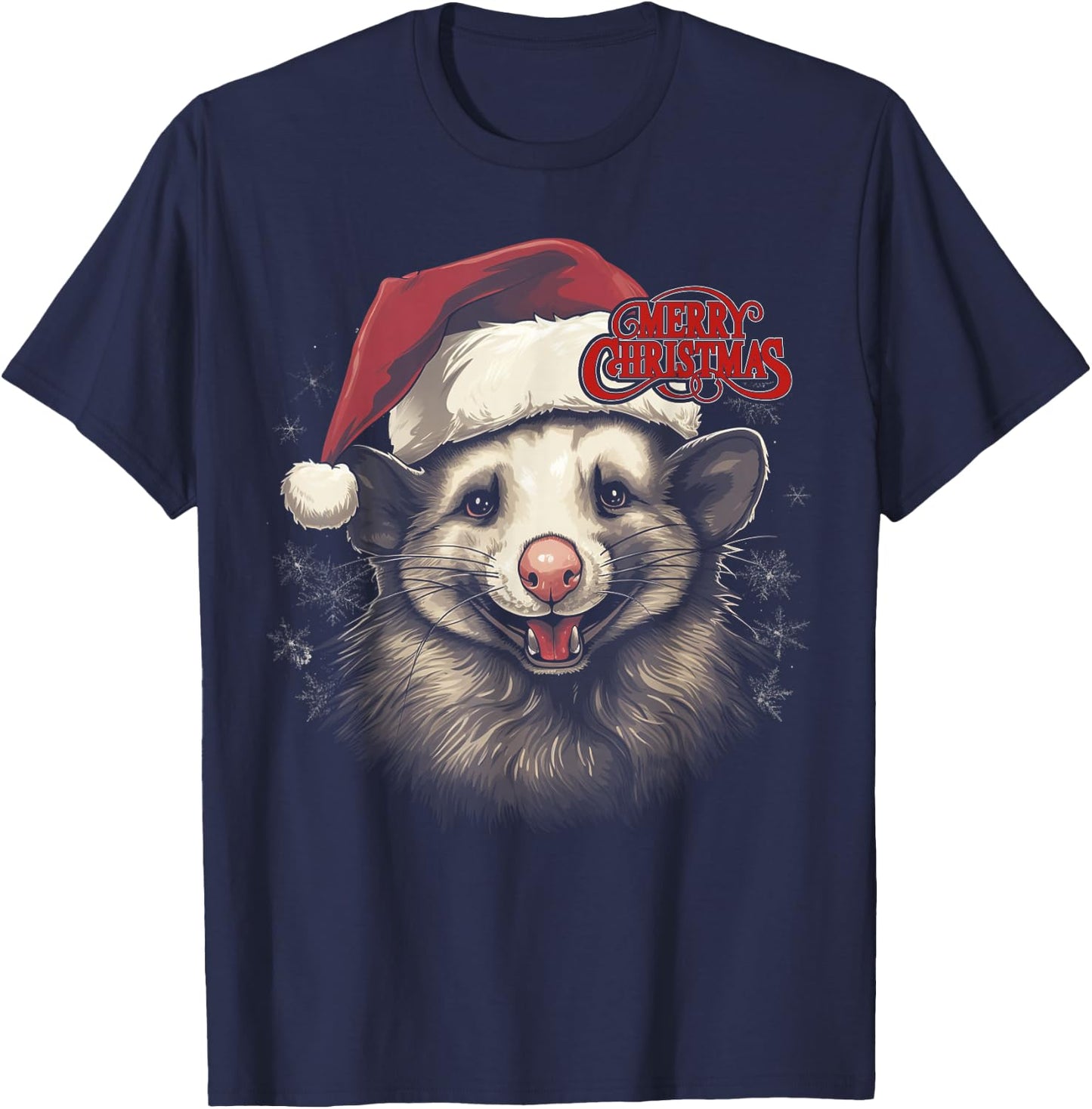 Opossum Possum Funny Merry Christmas Santa Matching Family T-Shirt - T-Shirt | Navy