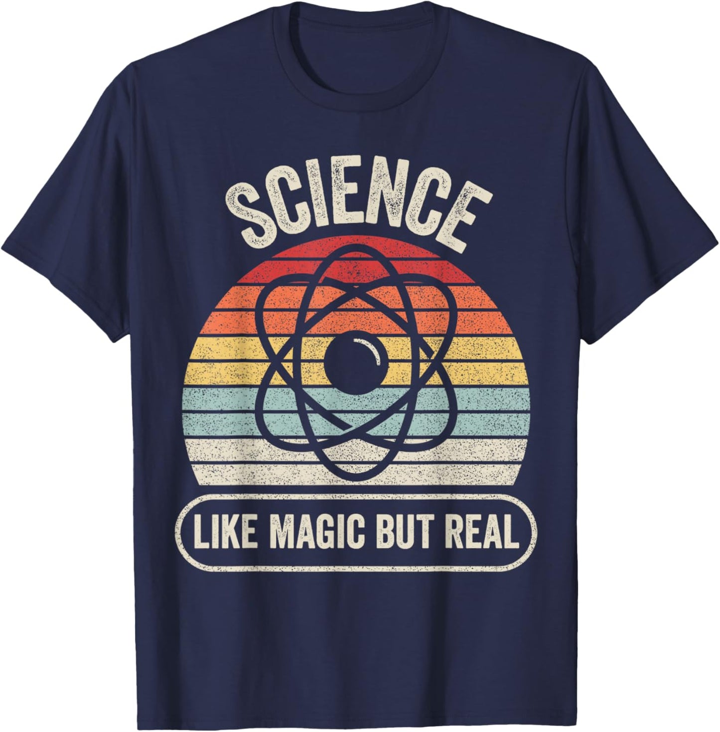 Retro Vintage Science Like Magic But Real Small T-Shirt - T-Shirt | Navy