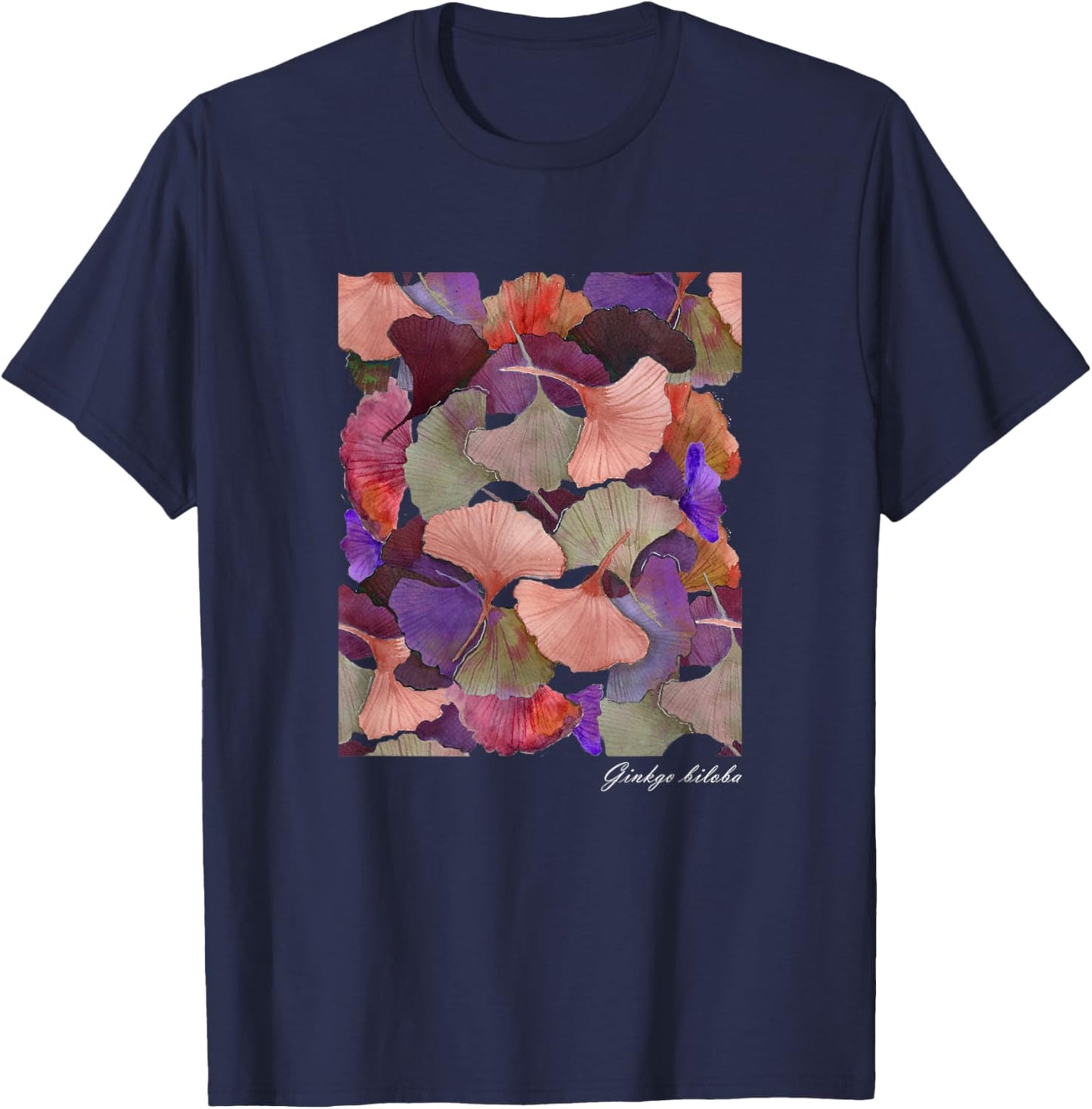 Ginkgo biloba festival leaves T-Shirt - T-Shirt | Navy