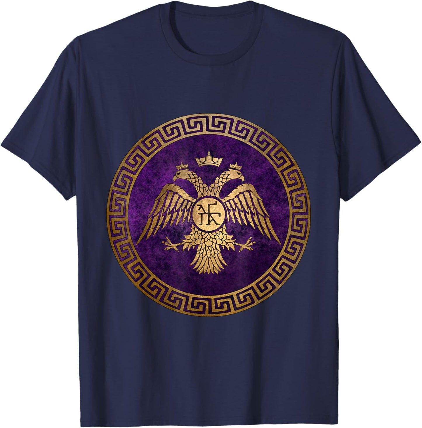Byzantine Empire Byzantium Symbol of Constantinople T-Shirt - T-Shirt | Navy