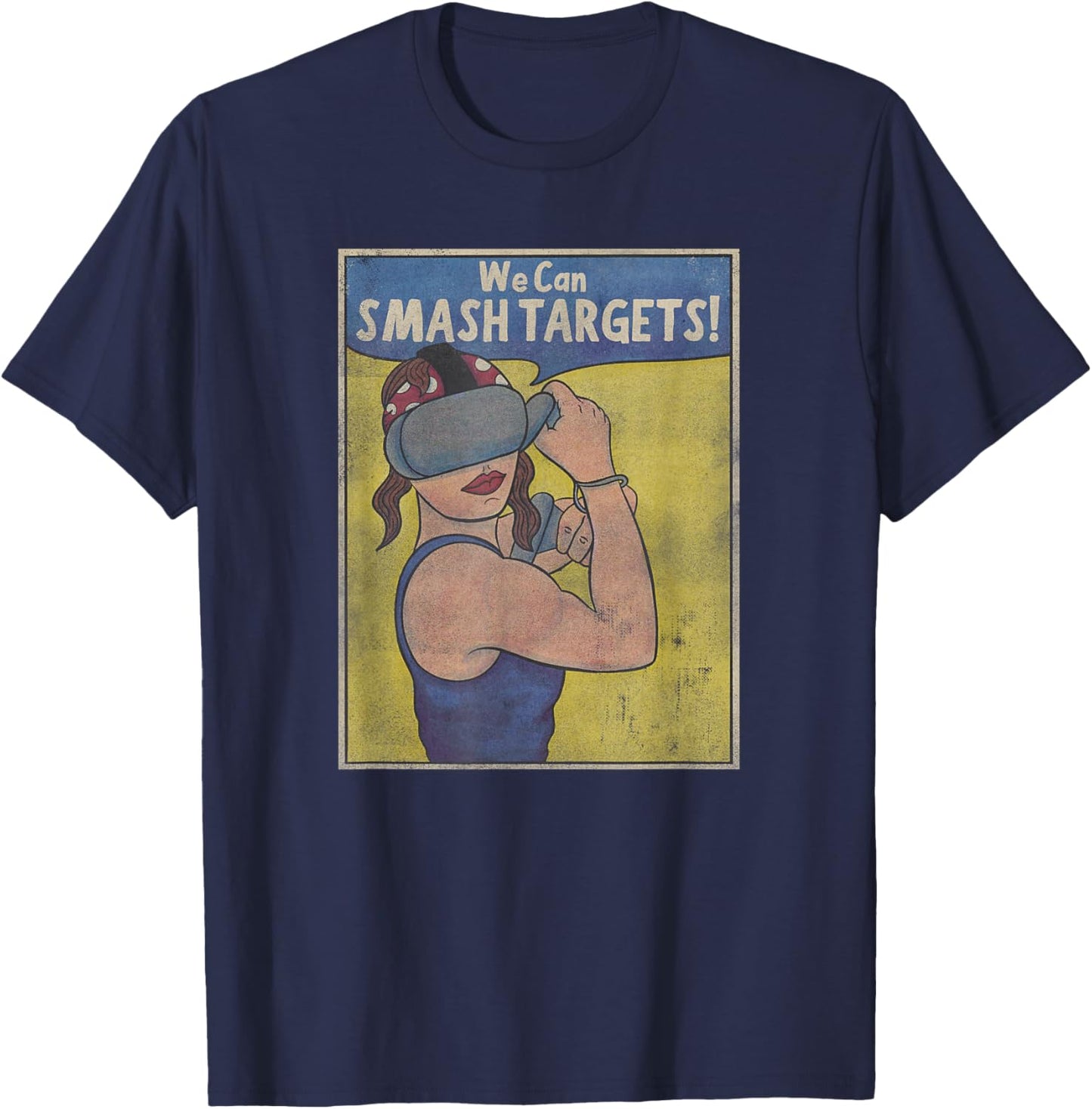 VR Fitness - Virtual Reality Workout - We Can Smash Targets T-Shirt - T-Shirt | Navy