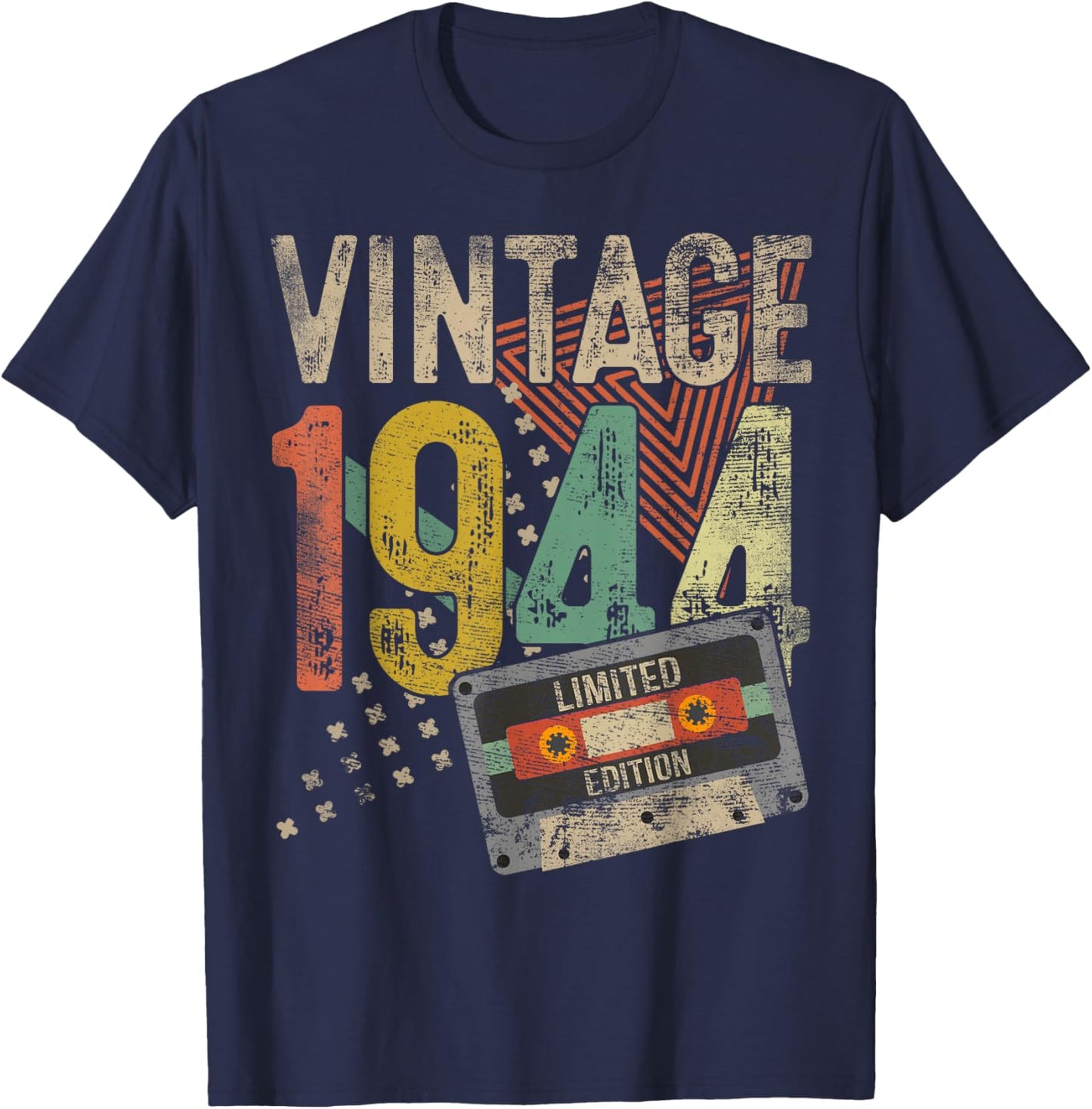 Vintage 1944 81st Birthday Gifts Women 81 Year Old T-Shirt - T-Shirt | Navy